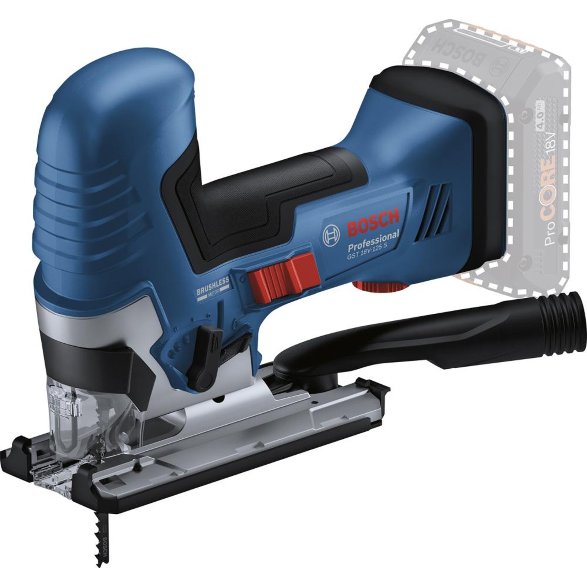 Akku-Stichsäge solo GST 18V-125 S Bosch ohne Akku ohne Ladegerät L-Boxx