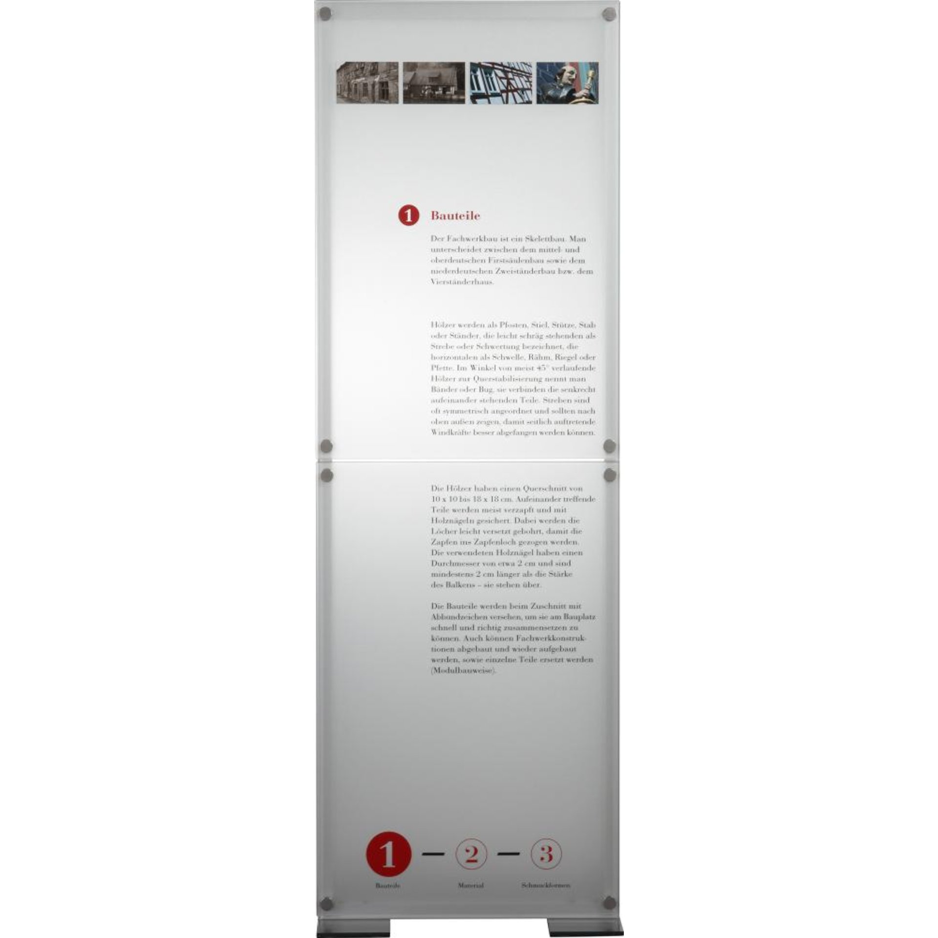 Innenaufsteller Galerie mit umlaufenden Rahmen B500xT45X1510mm aluminium silber eloxiert