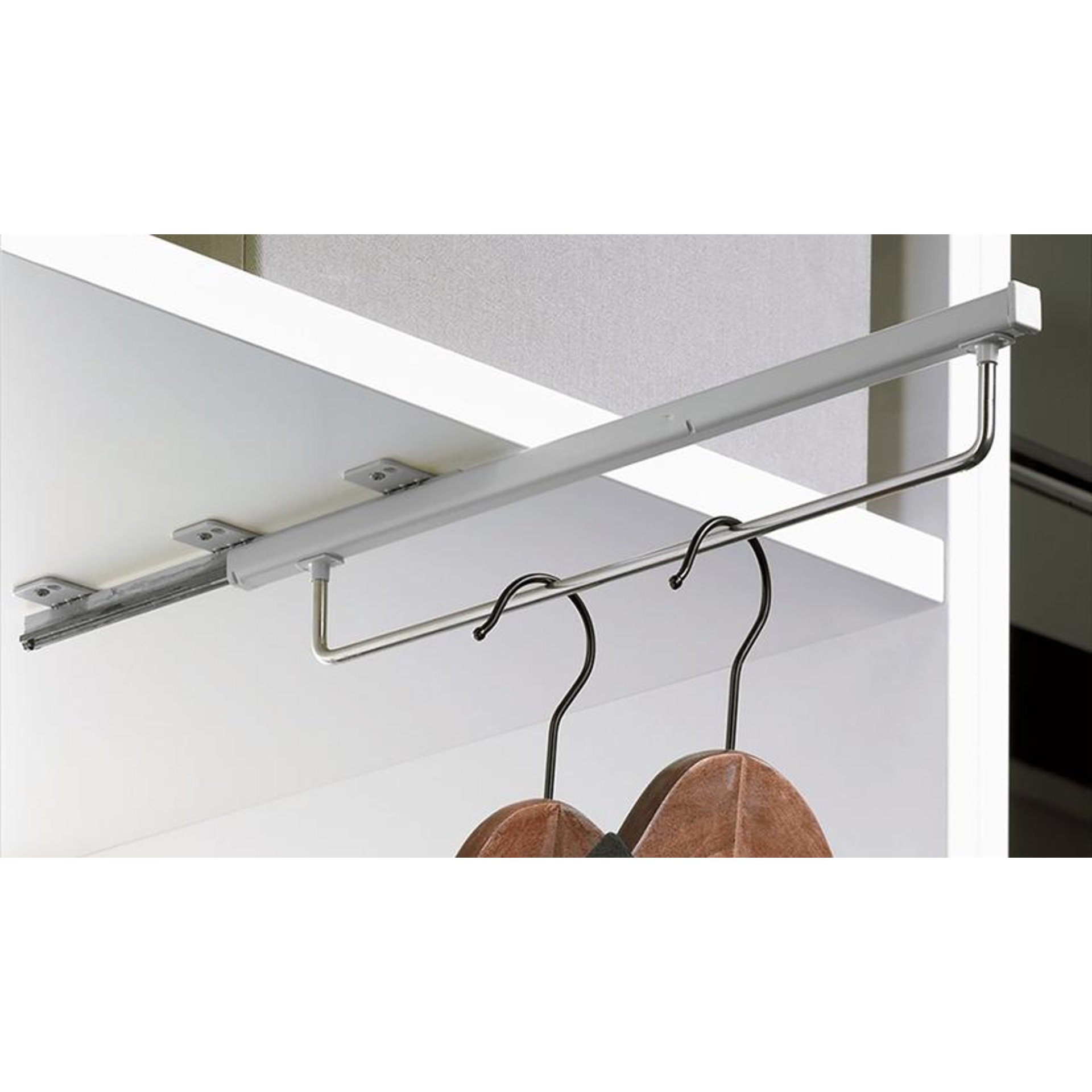 Kleiderbügelhalter mit Auszugsführung