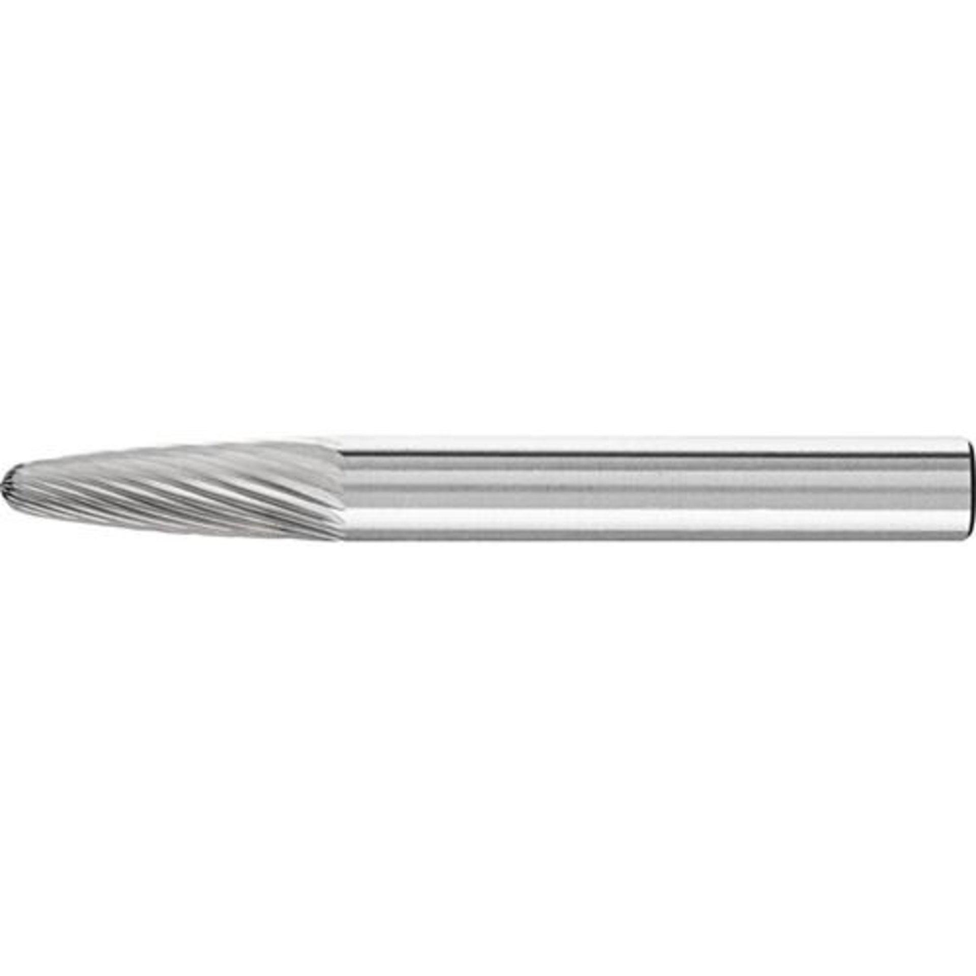 Hartmetallfrässtift (Rotorfräser) DIN 8033 – Schaft-Ø 6 mm, Rundbogenform RBF, Zahnung 5
