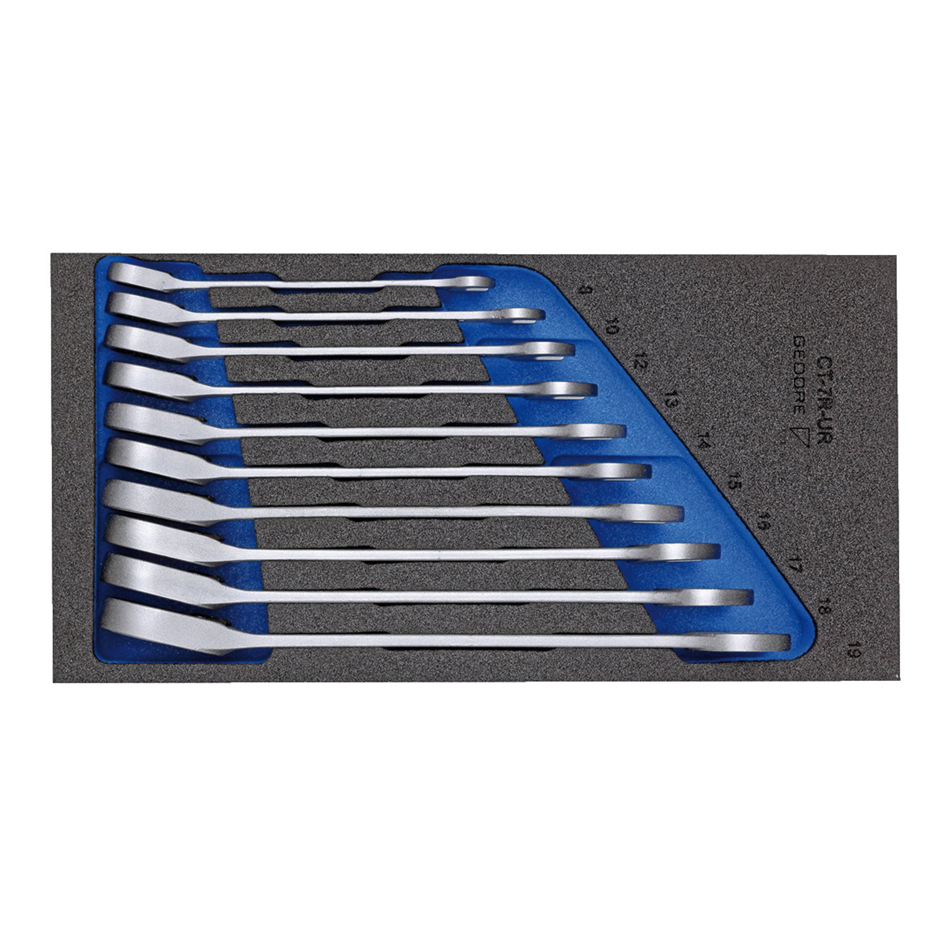 1500 CT1-7 UR Satz Maulschlüssel mit Ringratsche umschaltbar in Check-Tool-Modul