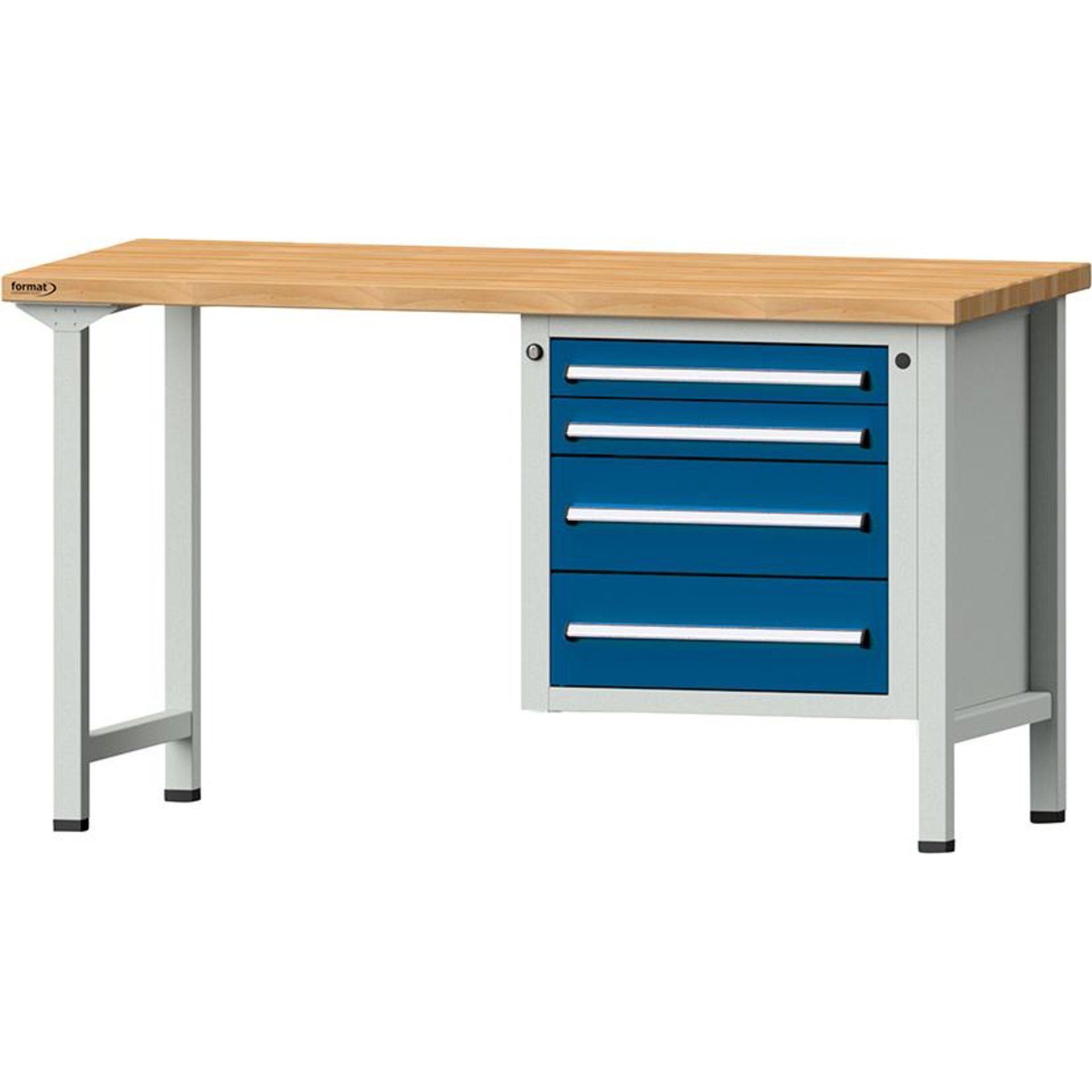 Kombi-Werkbank, Belastung 800 kg, 4 Schubladen