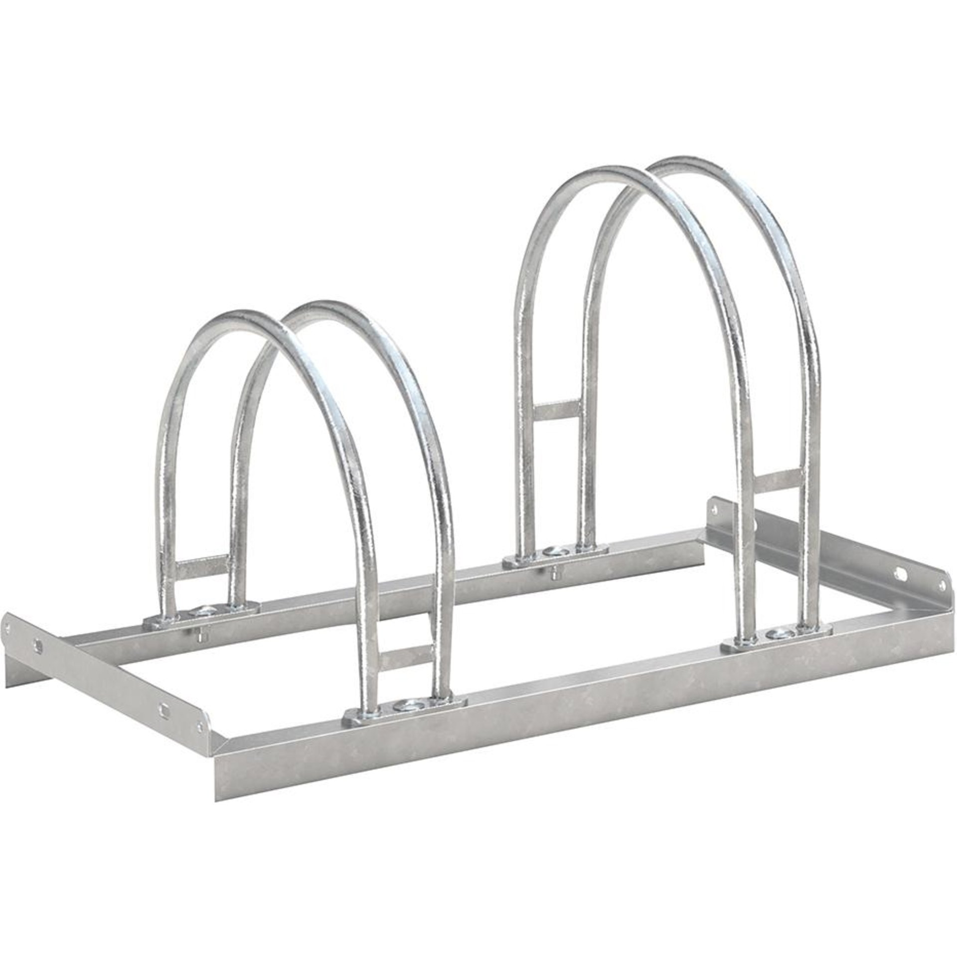 Fahrrad-Bogenparker einseitig, verzinkt L 700 mm, 2 Plätze