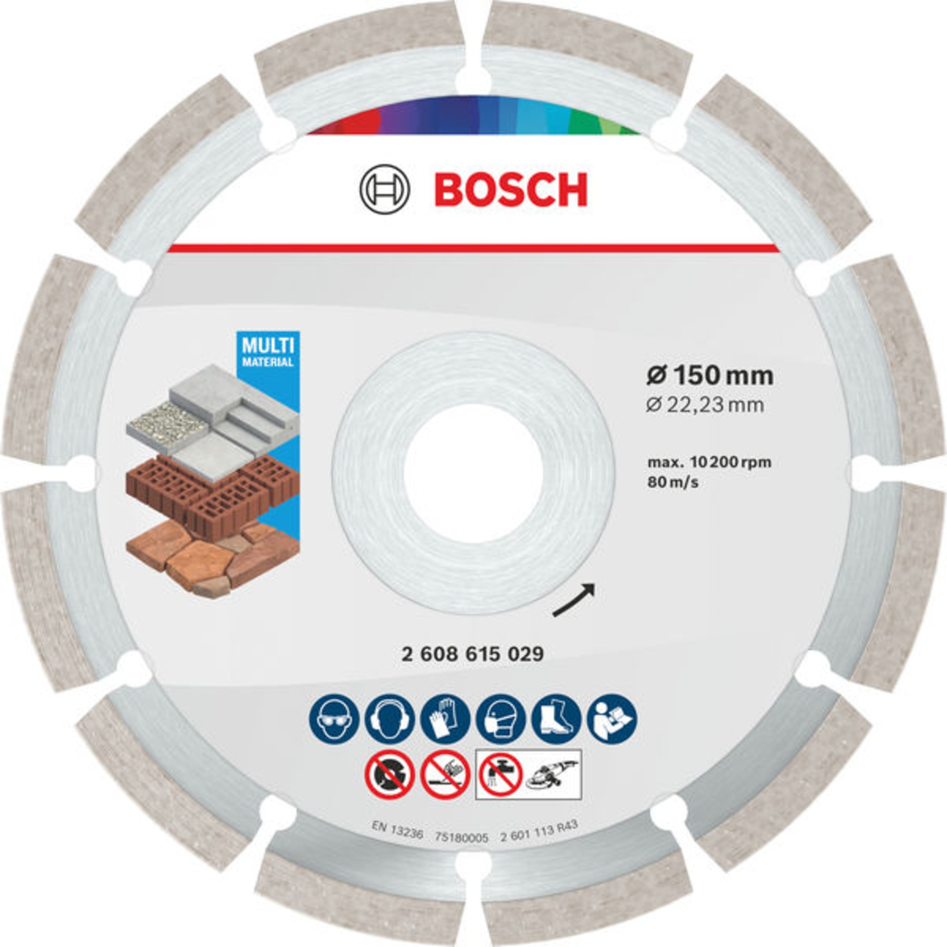 Multi Material Diamond Trennscheibe, 150 x 22.23 x 7 mm