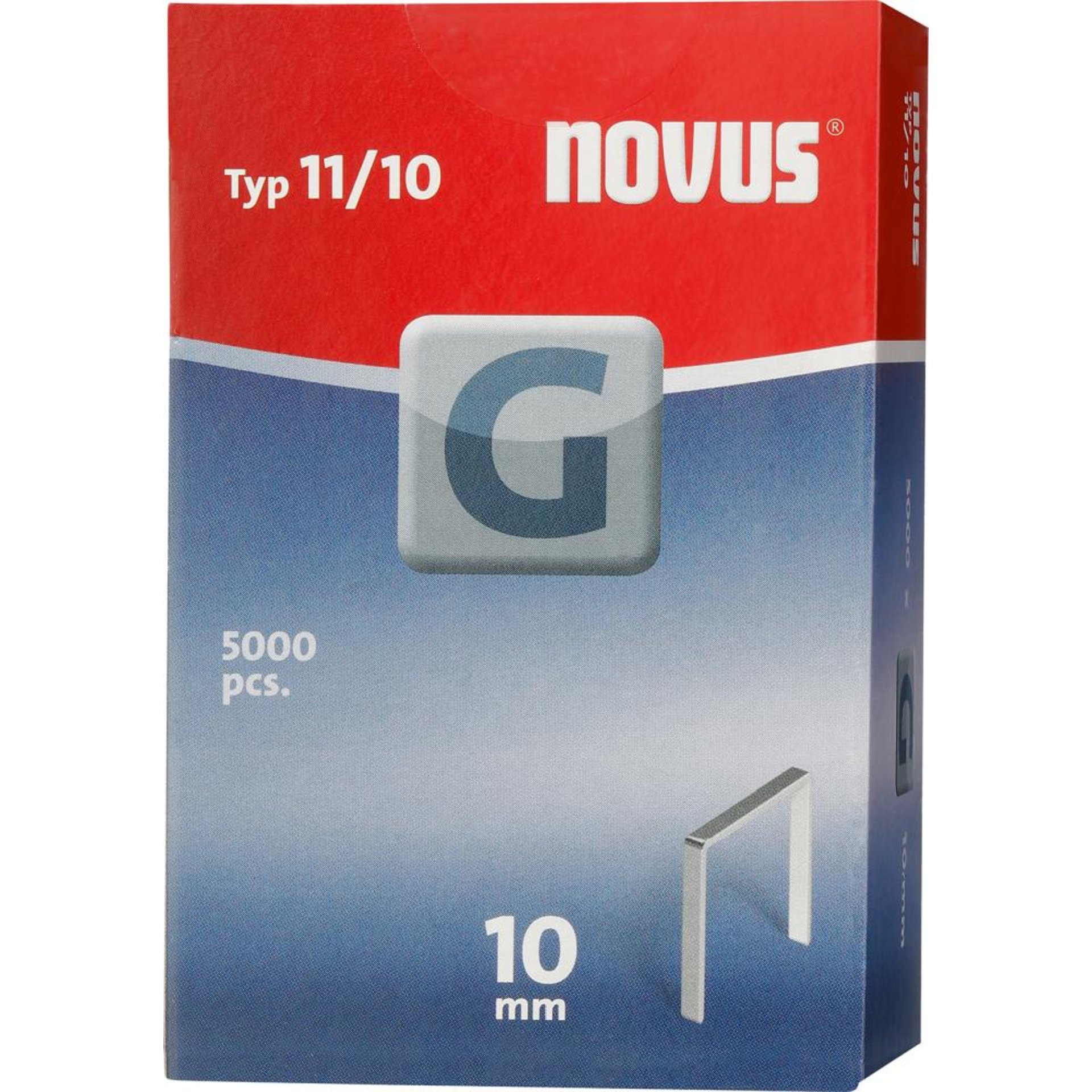 Flachdrahtklammer G Typ 11/10 mm zn Novus VE à 5000 Stück