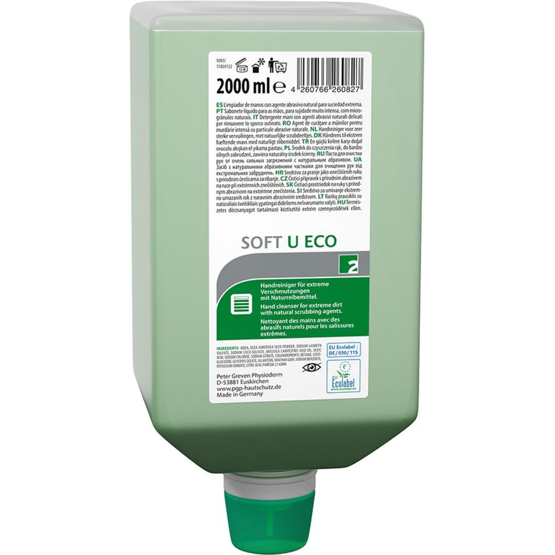 Greven Soft U ECO Pastöser Handreiniger 2 Ltr. Varioflasche