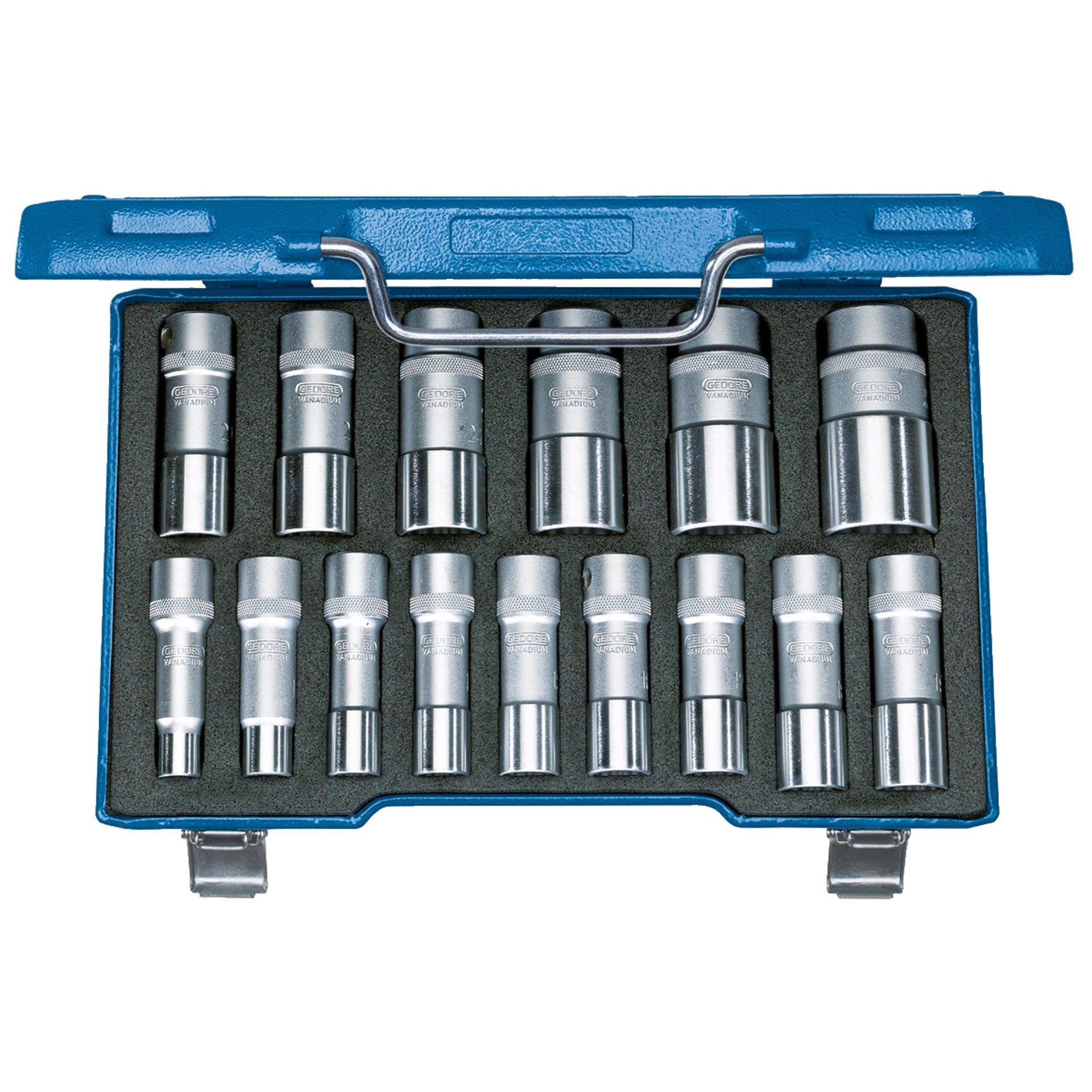 D 19 L-015 Steckschlüssel-Satz 1/2" 15-teilig UD 10-32 mm