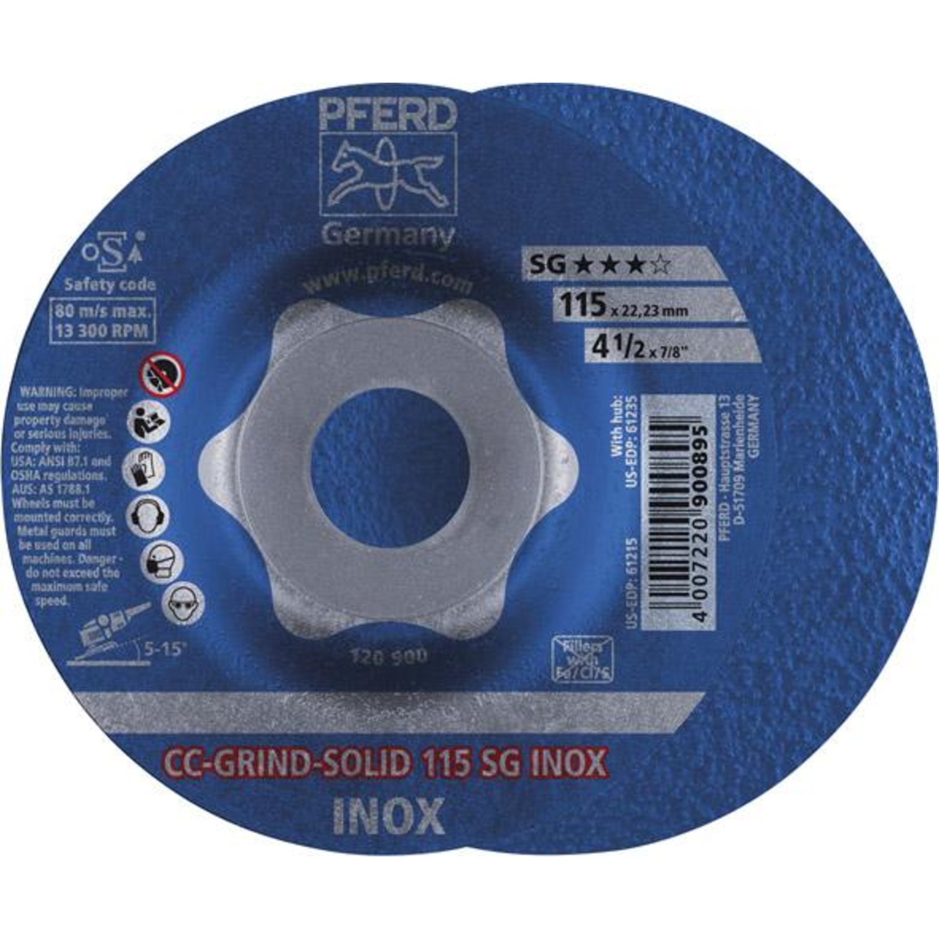 Schleifscheibe CC-GRIND SOLID SG INOX für die Edelstahlbearbeitung