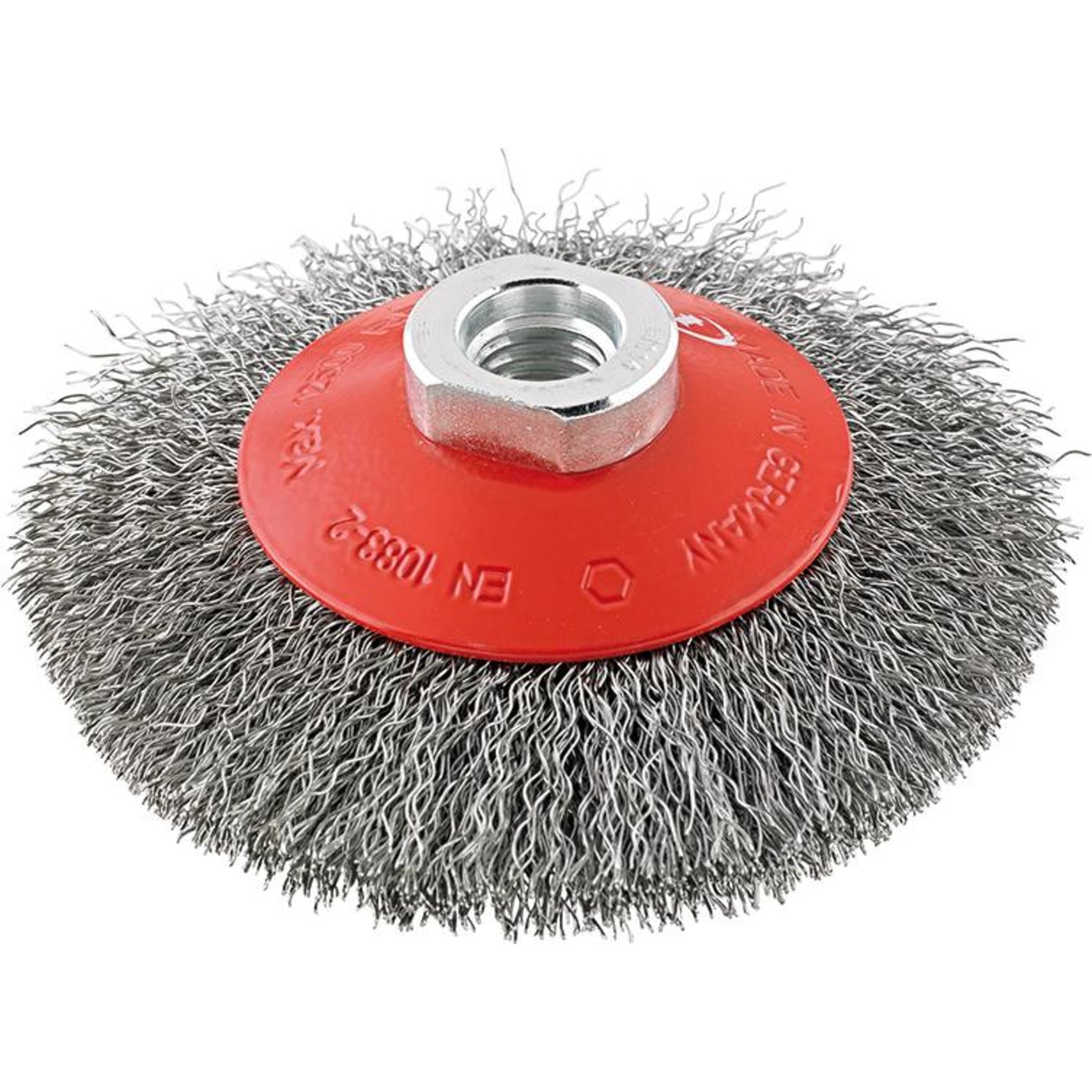 Kegelbürste Stahl M14 gewellt 100x0,3mm FORMAT
