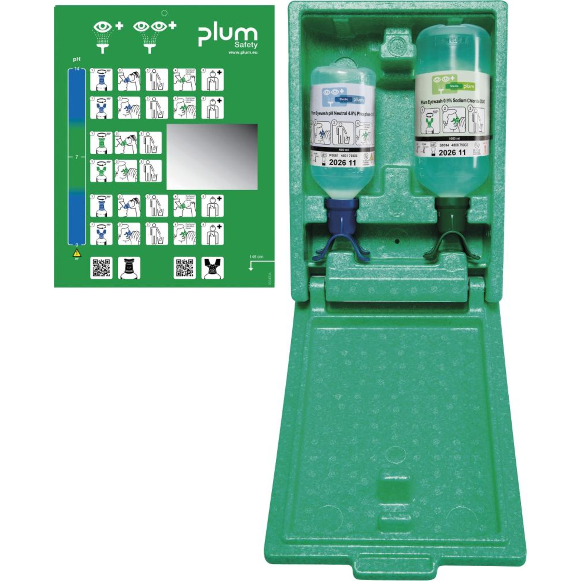 Augennotfallstation Duo, pH neutr.m.Fl.1000/500ml