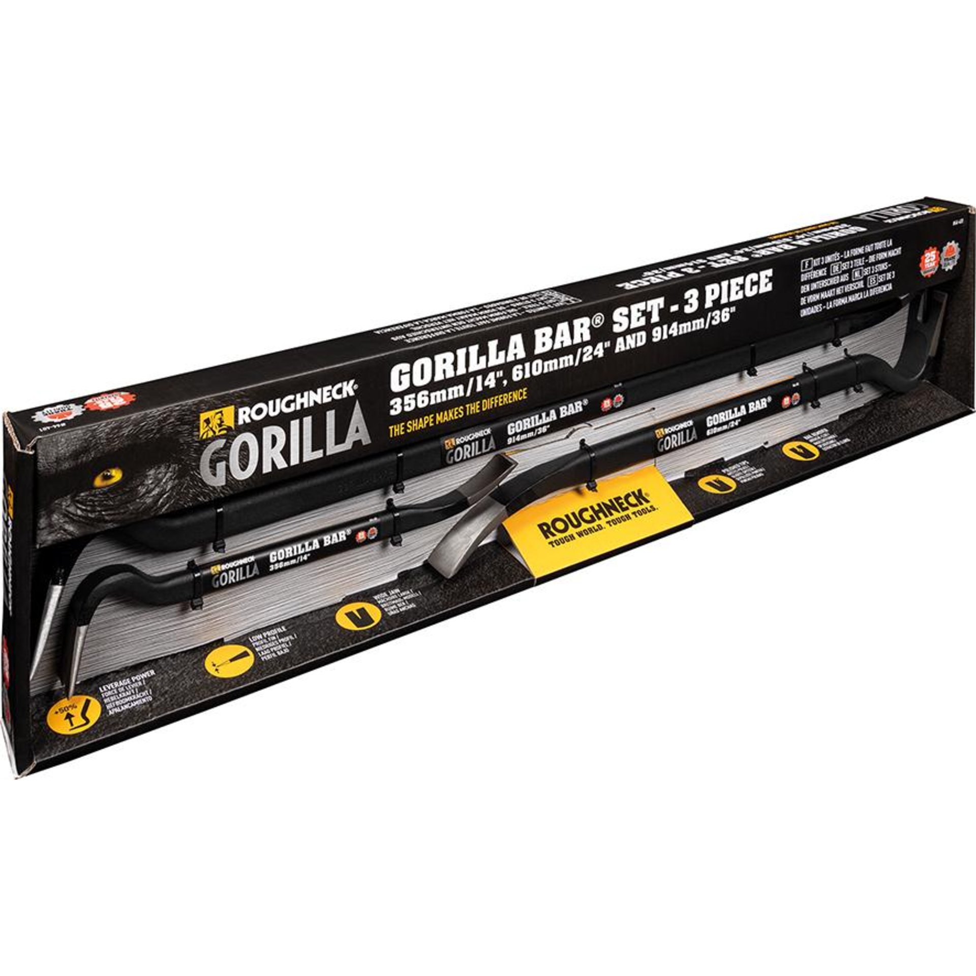 Nageleisen-Set 3-teilig 350+600+900mm Gorilla Bar