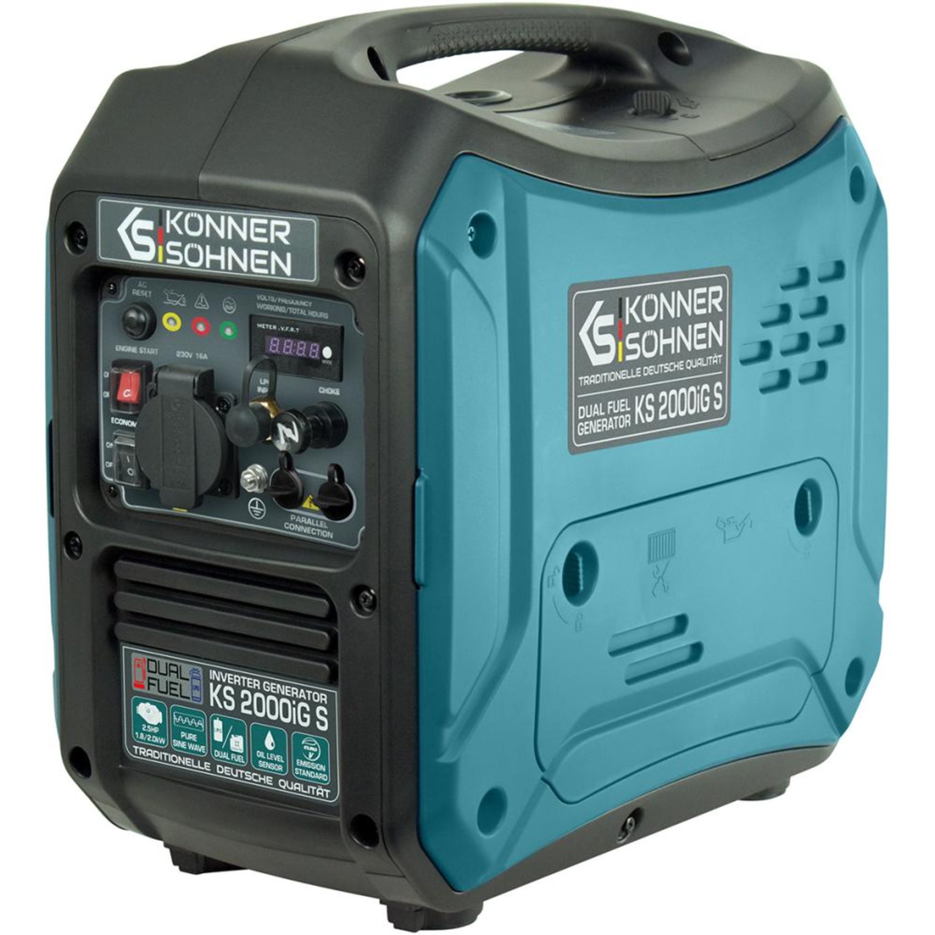Inverter Generator Hyrid 2,0 kW, Gas+nzin, 50 Hz
