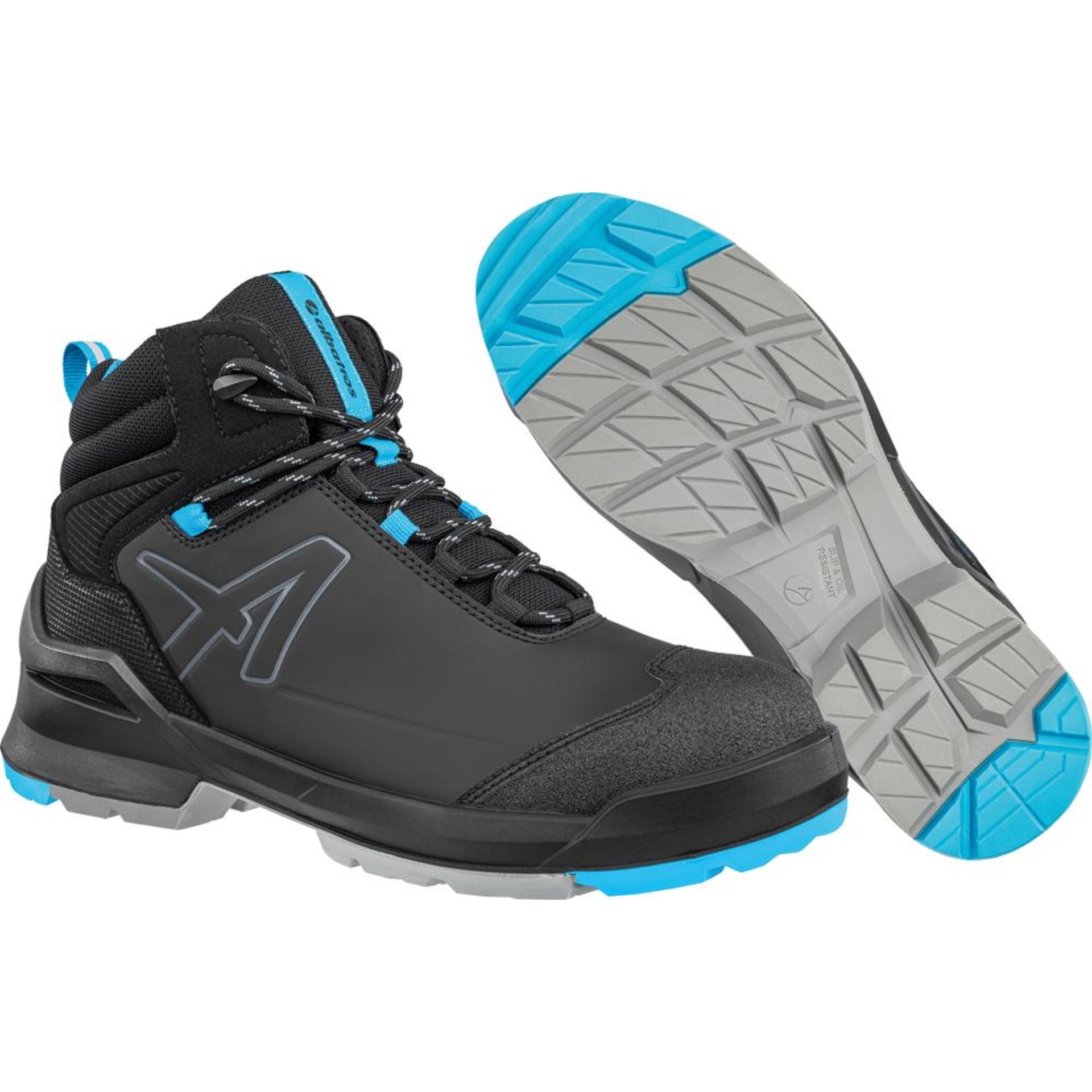 Sicherheitsschnürstiefel TARAVAL BLACK/BLUE Mid 638040, S3L ESD FO FR
