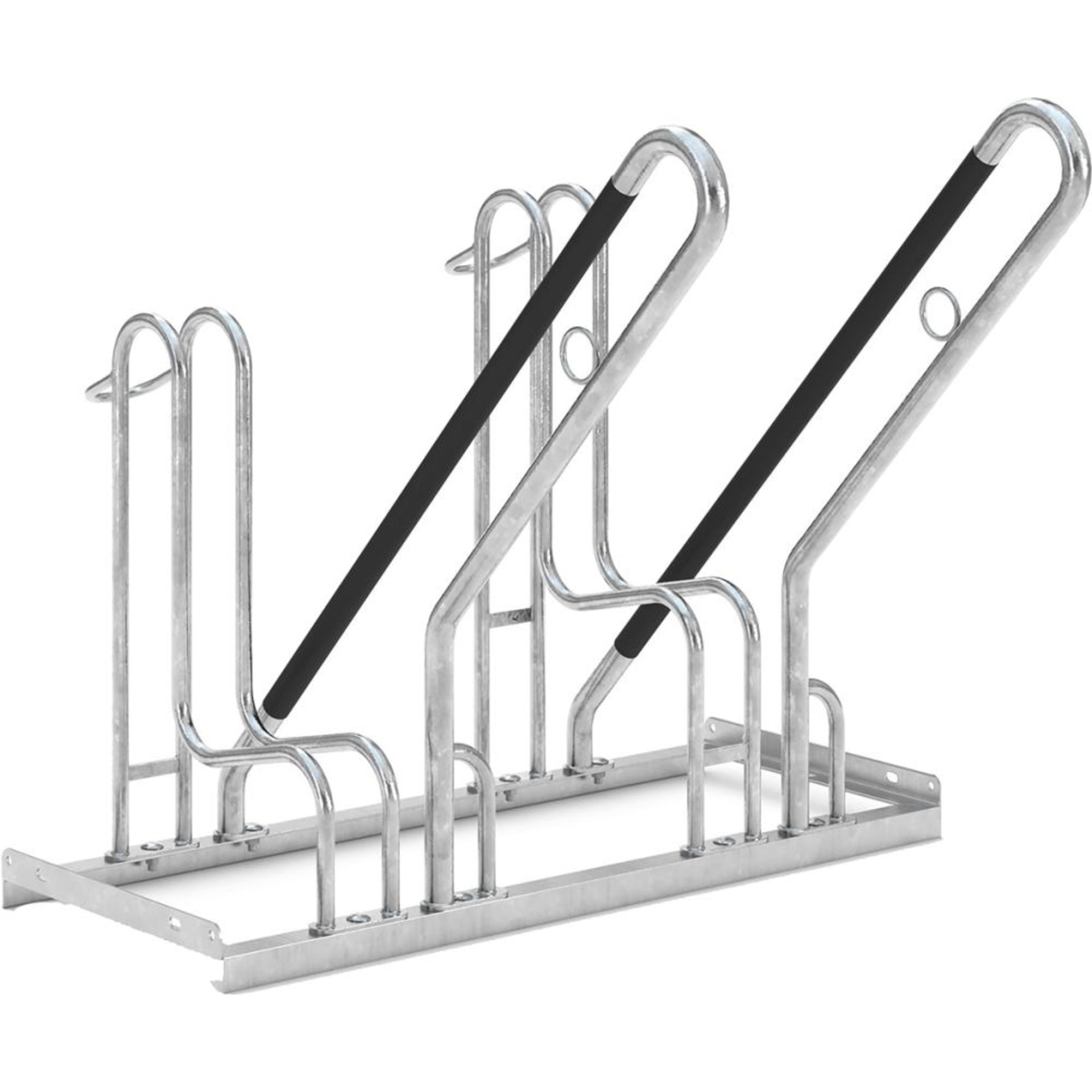 Fahrrad-Anlehnparker einseitig, verzinkt L 1000 mm, 2 Plätze
