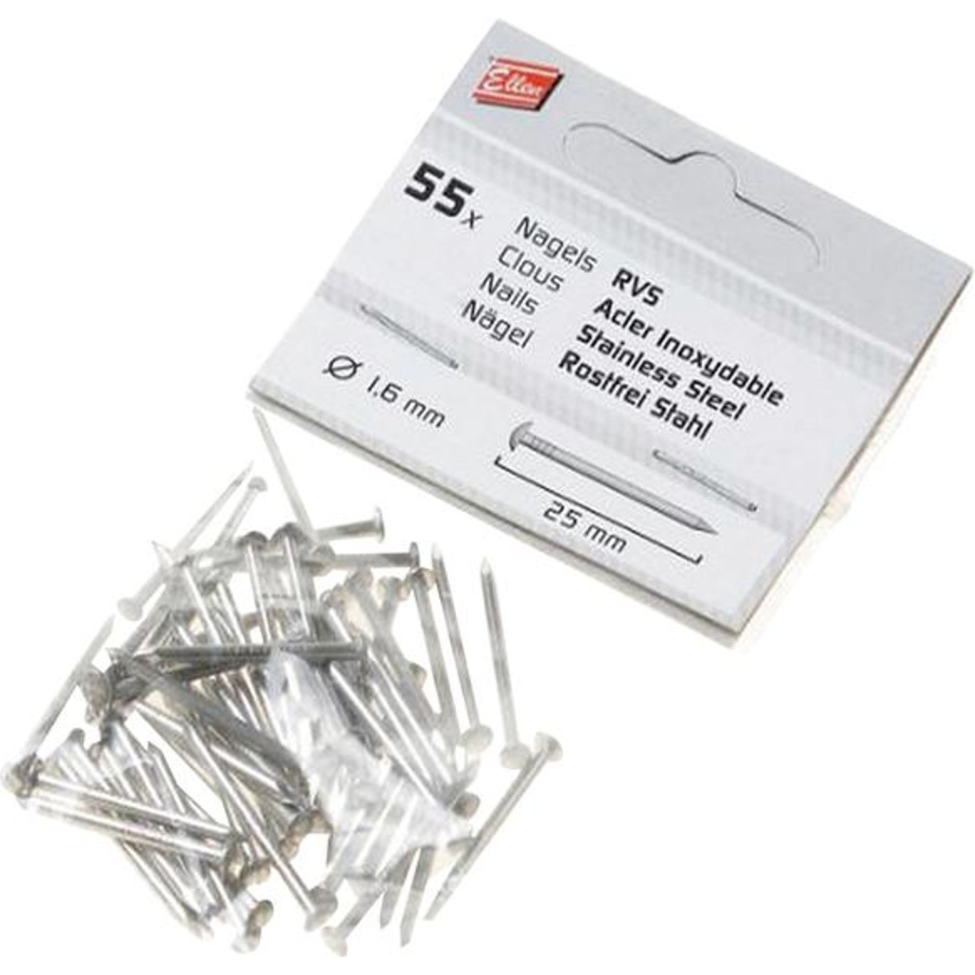 Abdichtungsschiene Zubeh Nägel,Stahl silber L 25mm