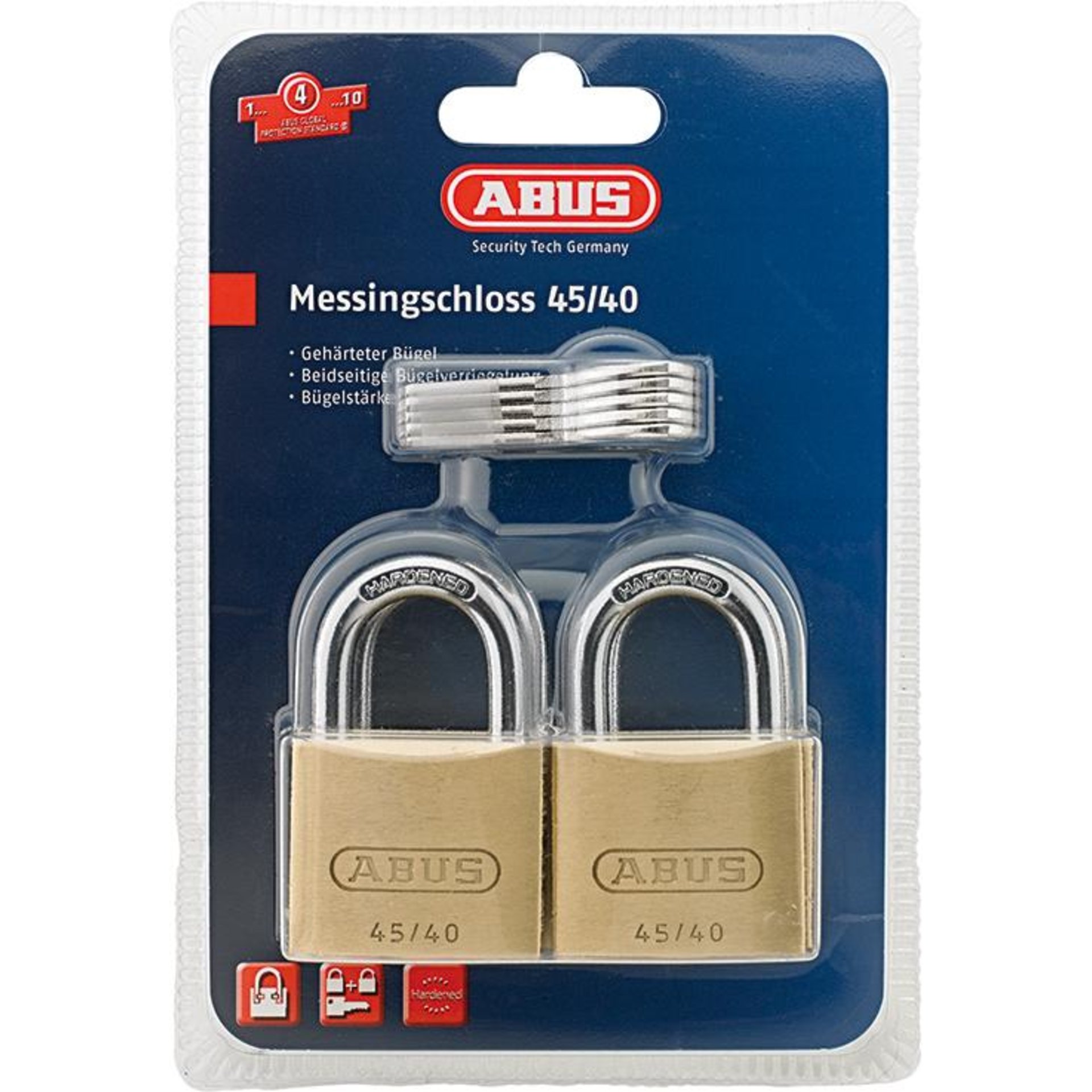 Vorhangschloss Messing Quad-Pack SB ABUS