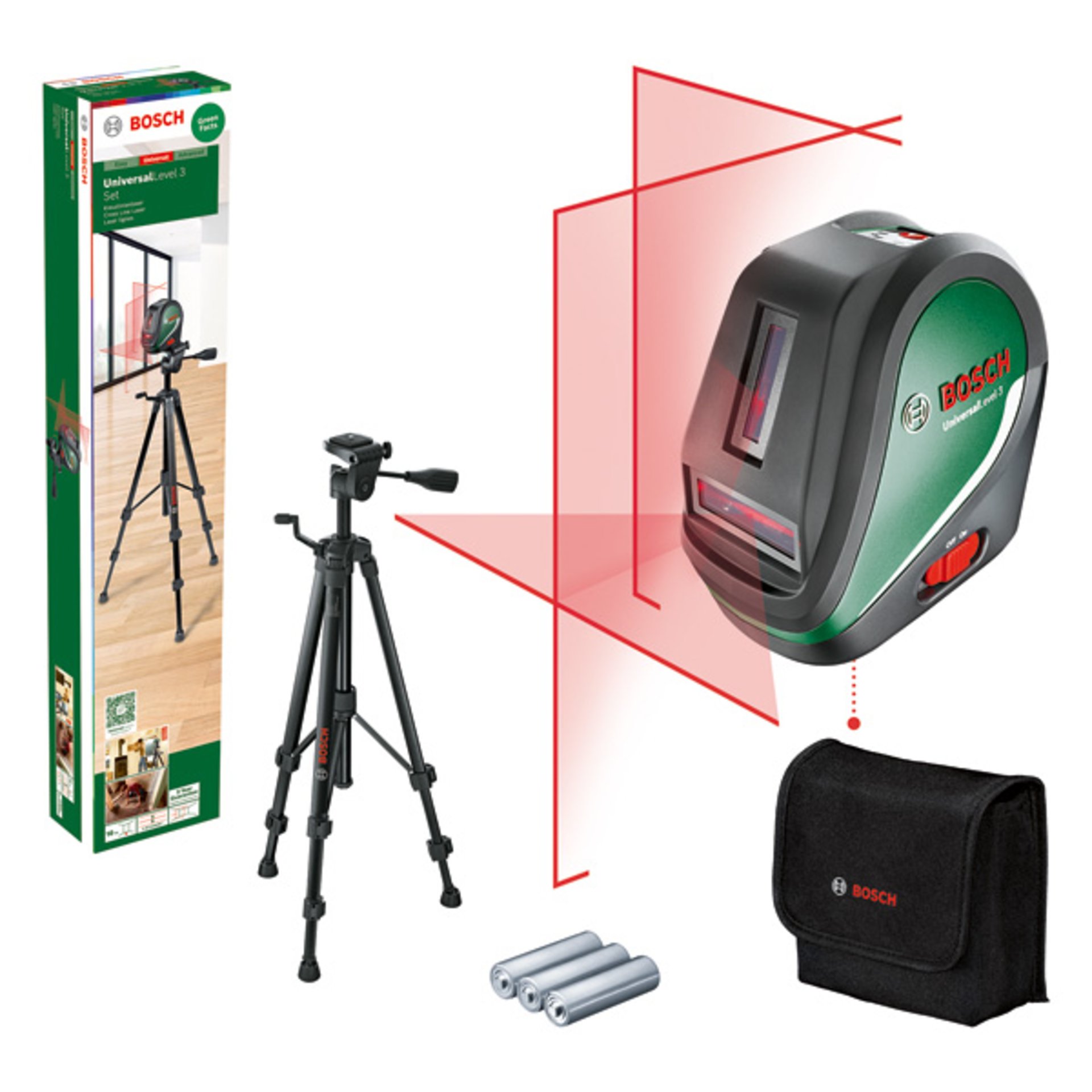 Kreuzlinien-Laser UniversalLevel 3 Set