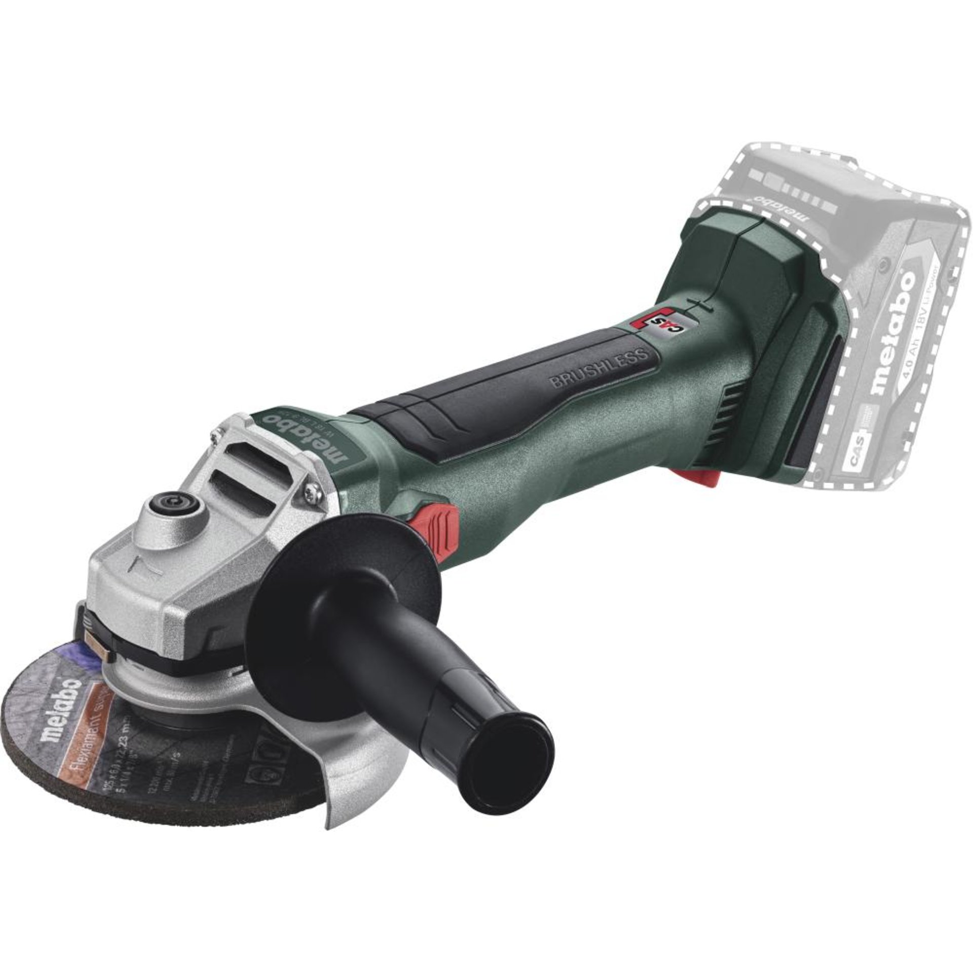 Akku-Winkelschleifer soloW 18 L BL 9-125 Metabo ohne Akku ohne Ladegerät metaBOX
