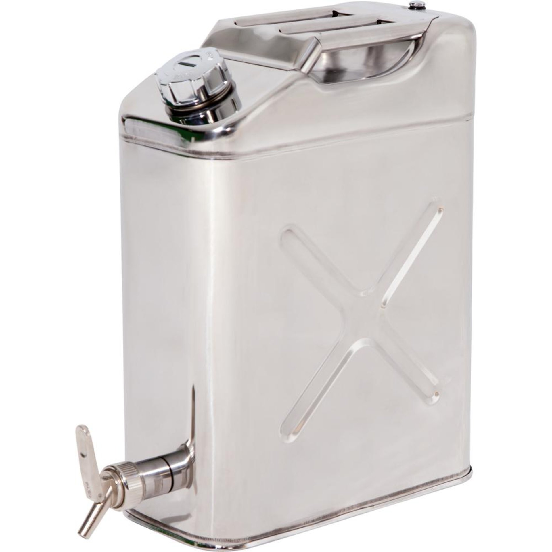 Kanister m. Abfüllhahn Edelstahl,20 Liter
