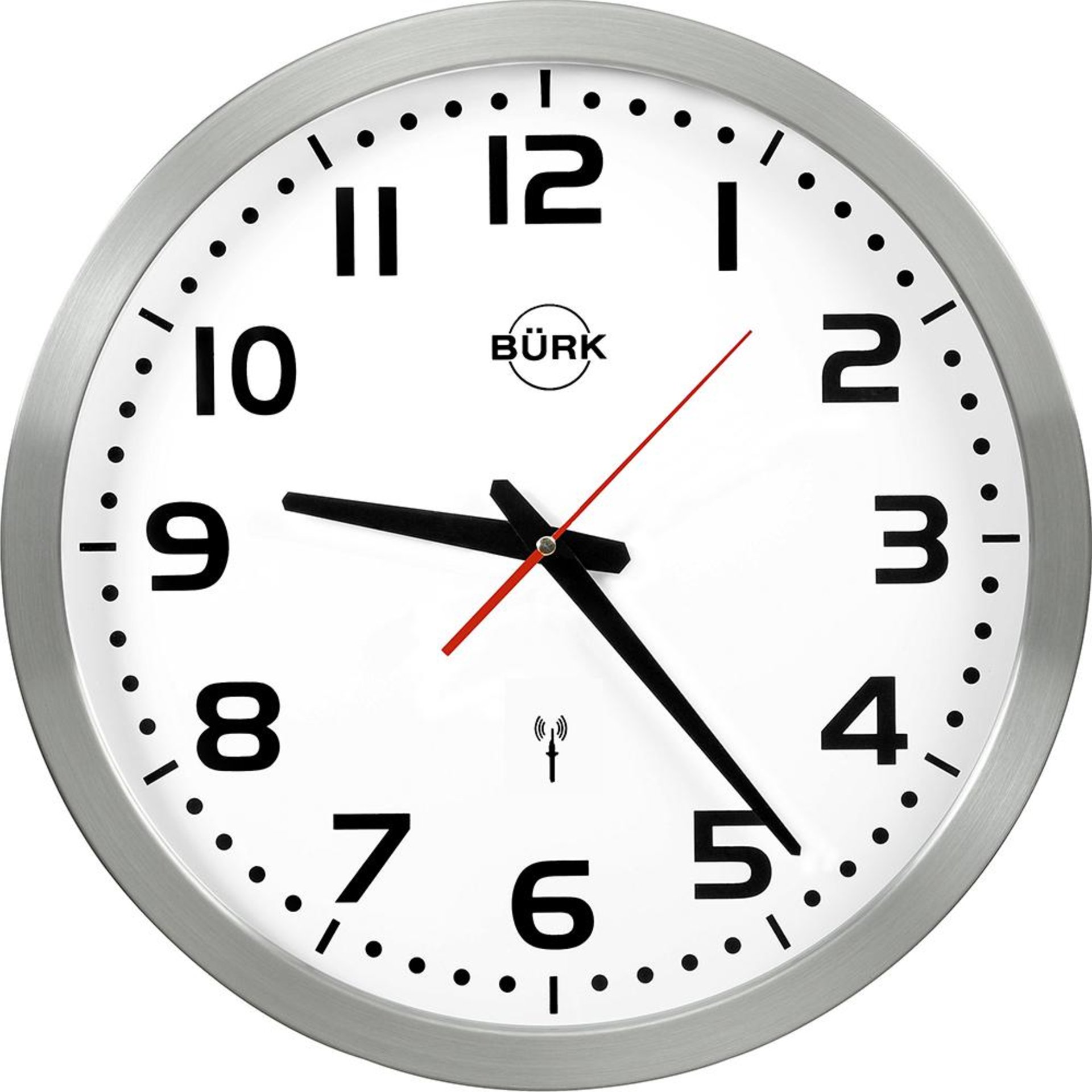 Edelstahl-Wanduhr