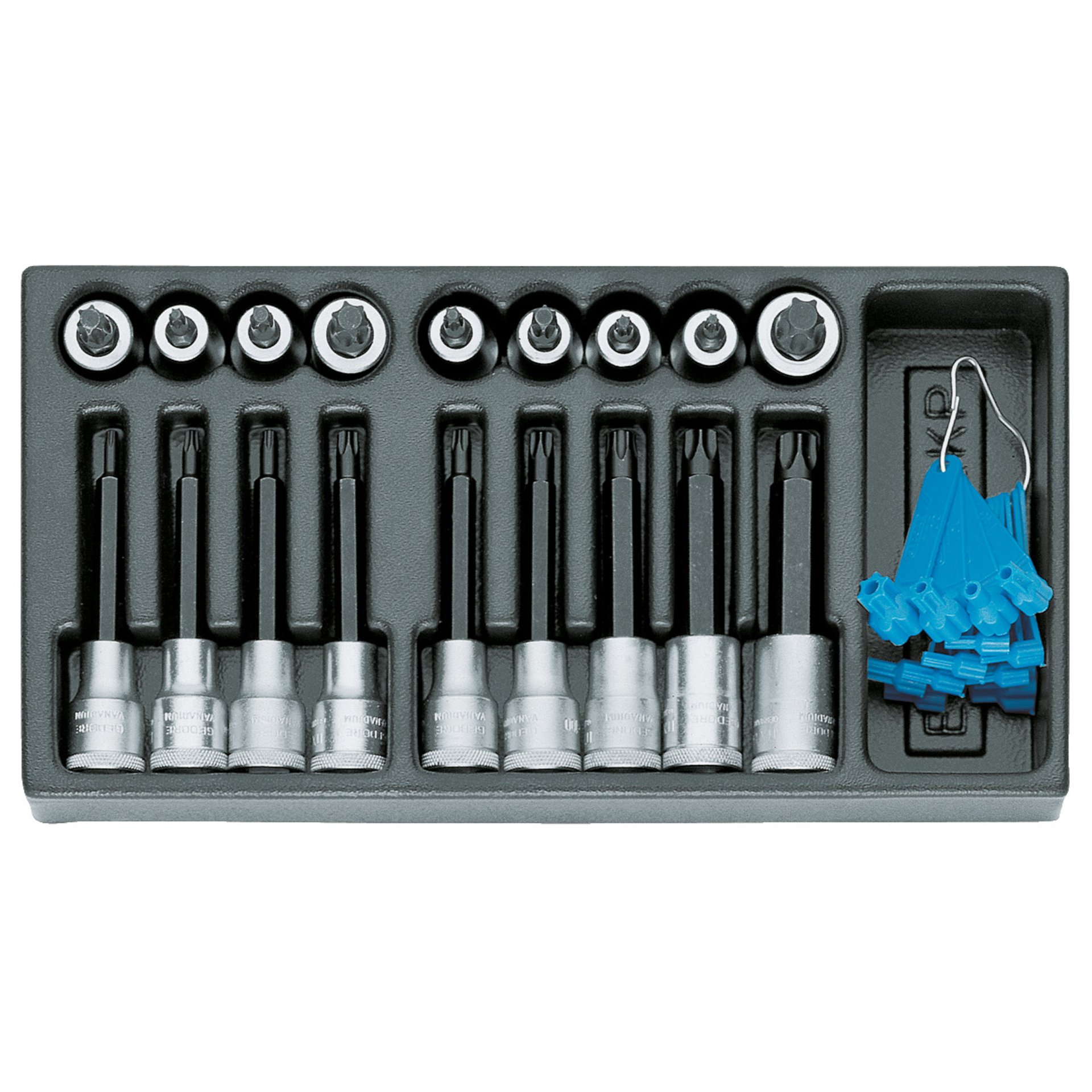 1500 ES-ITX 19 LKP Satz Schraubendrehereinsätze 1/2" in 1/3 ES-Modul