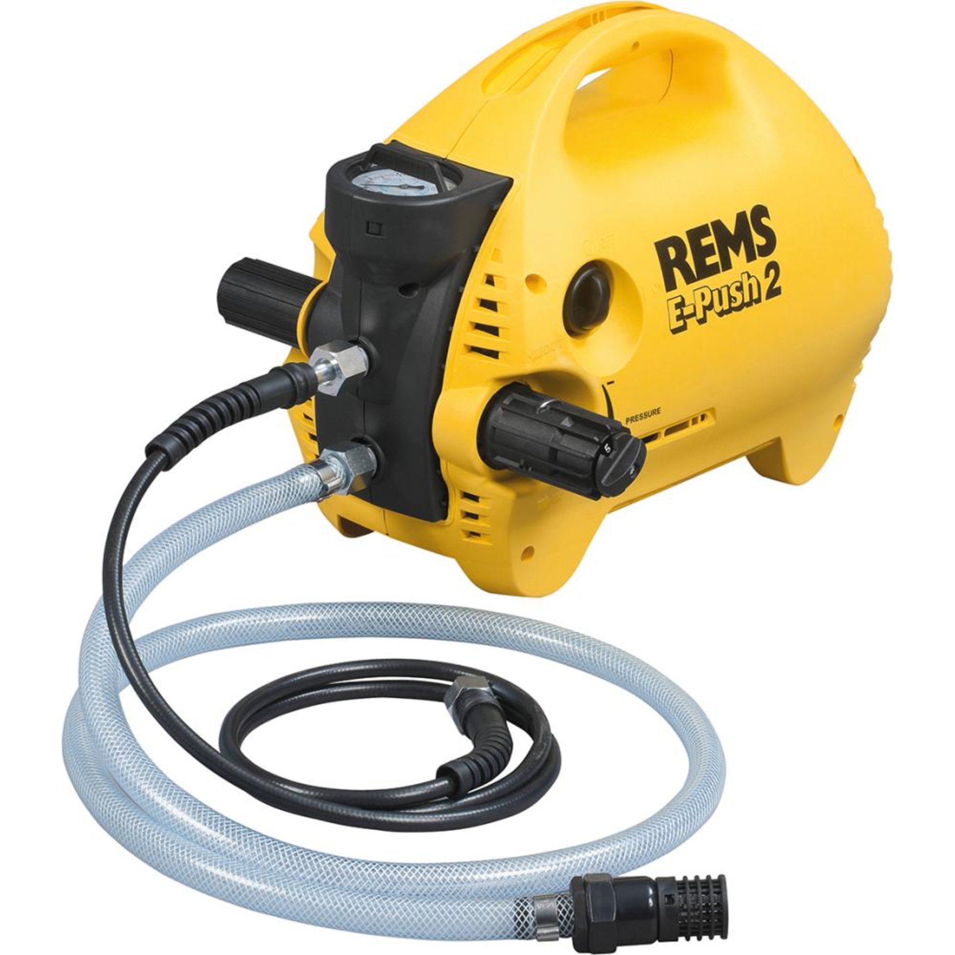 E-Push 2 Elektr. Druckprüfpumpe mit Manometer, Rems p d 6 MPa/60 bar/870 psi