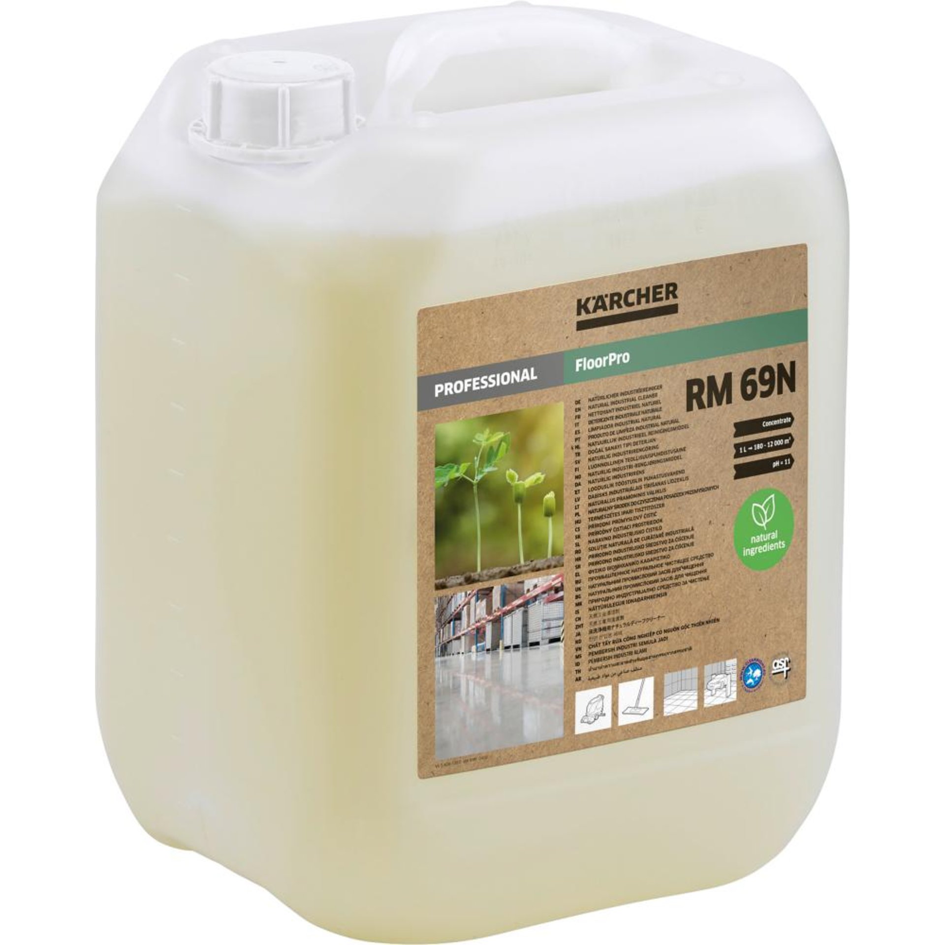FloorPro Natural Industrial Cleaner RM 69N, 10 l