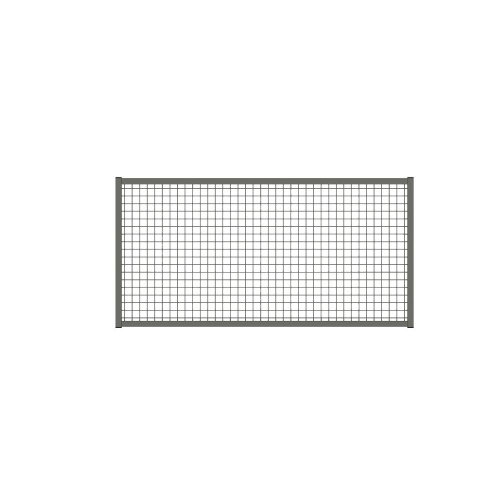 Aufsatzelement Trennwandsystem Vario B1480xH750 mm RAL 7037 Drahtgitter