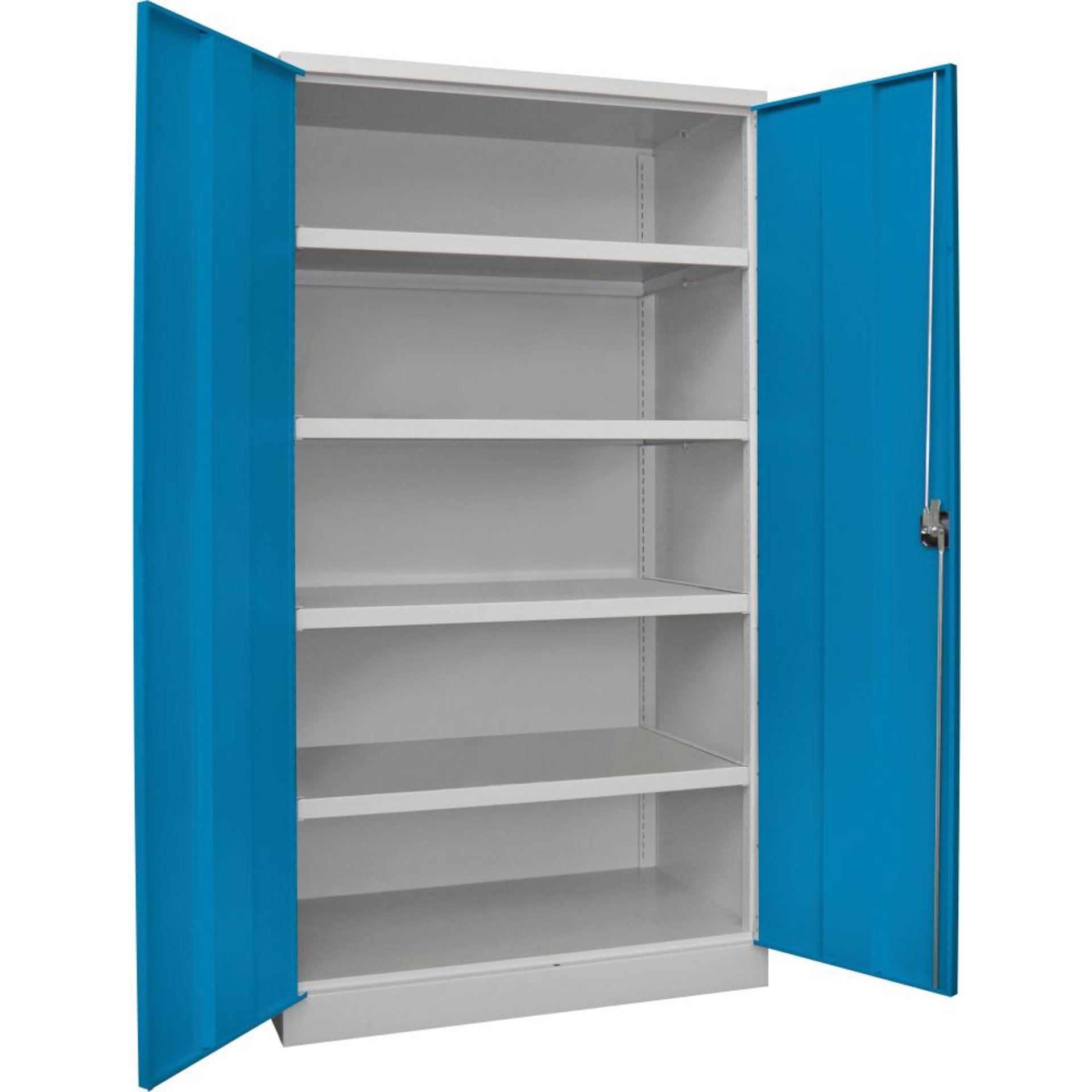 Schwerlastschrank m.TürenH1950xB1040xT630 mm 4 Böden RAL 7035