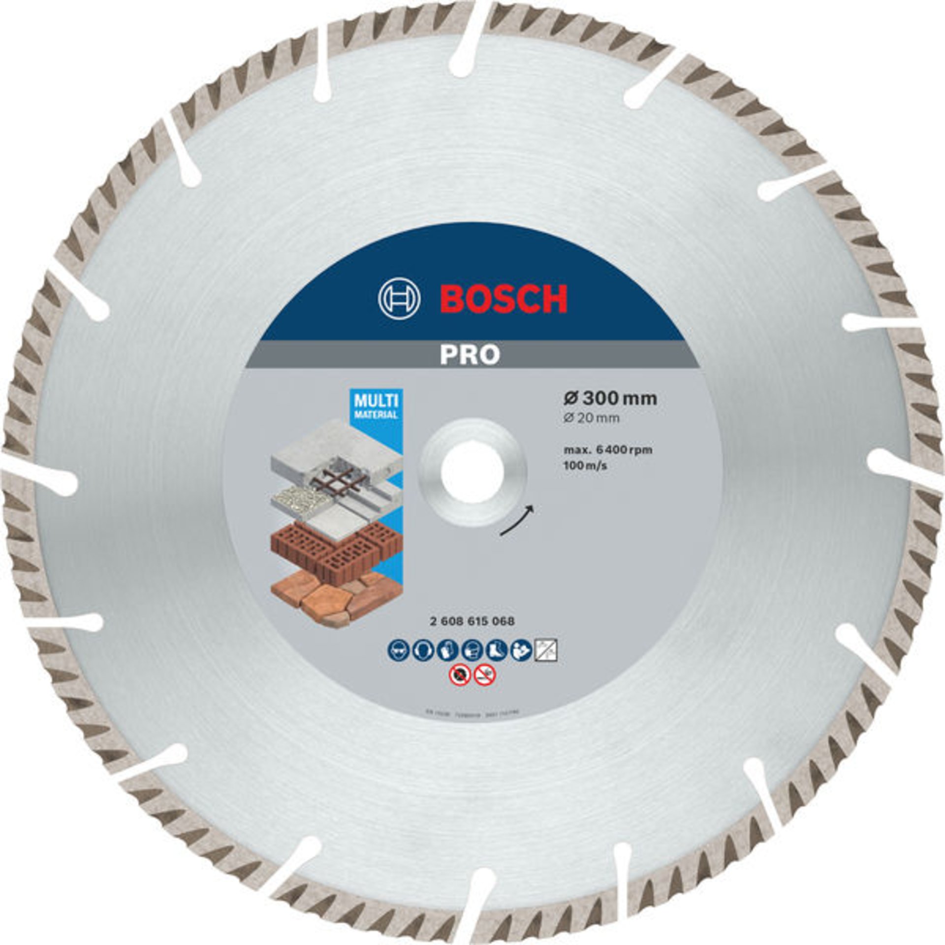 PRO Multi Material Diamanttrennscheibe, 300 x 20 mm