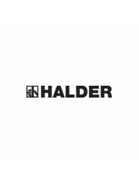 Halder Logo – das Logo zeigt links ein quadratisches Symbol mit stilisierten weißen Buchstaben „EH