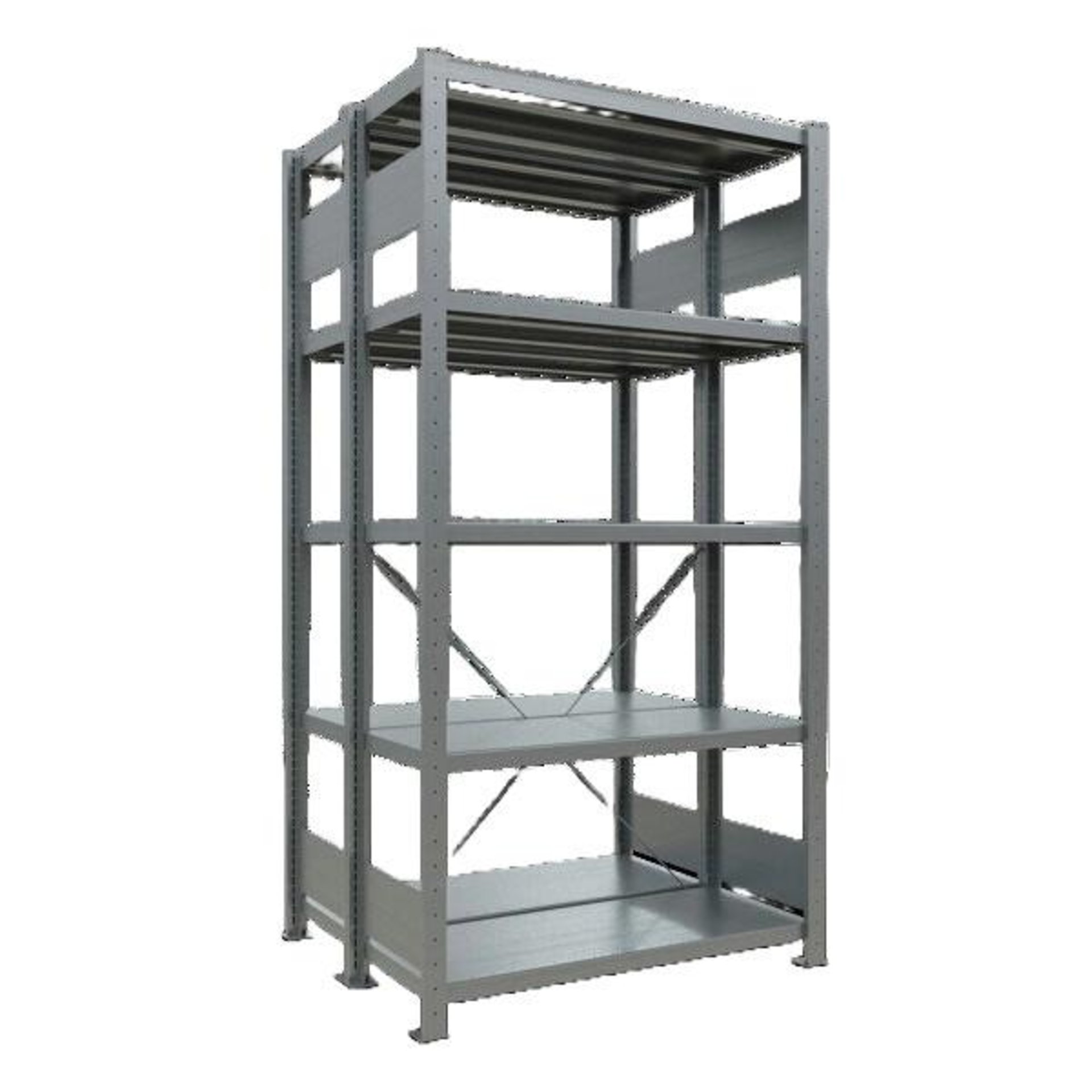 Doppel-Steckregal, verzinkt, Tragkraft 250 kg