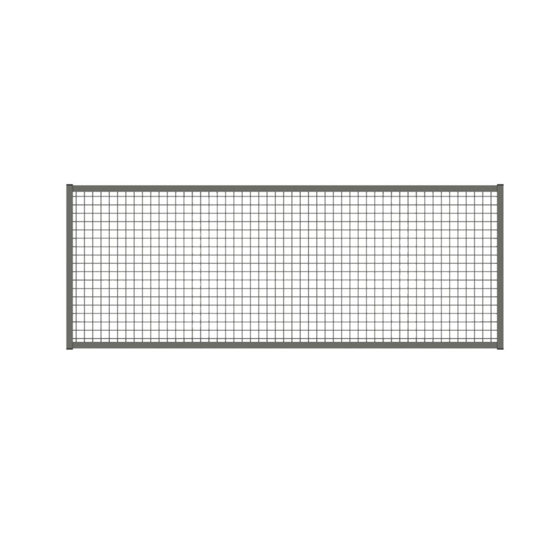 Aufsatzelement SchiebetürTrennwandsystem Vario B1980xH750 mm RAL 7037 Drahtgitter