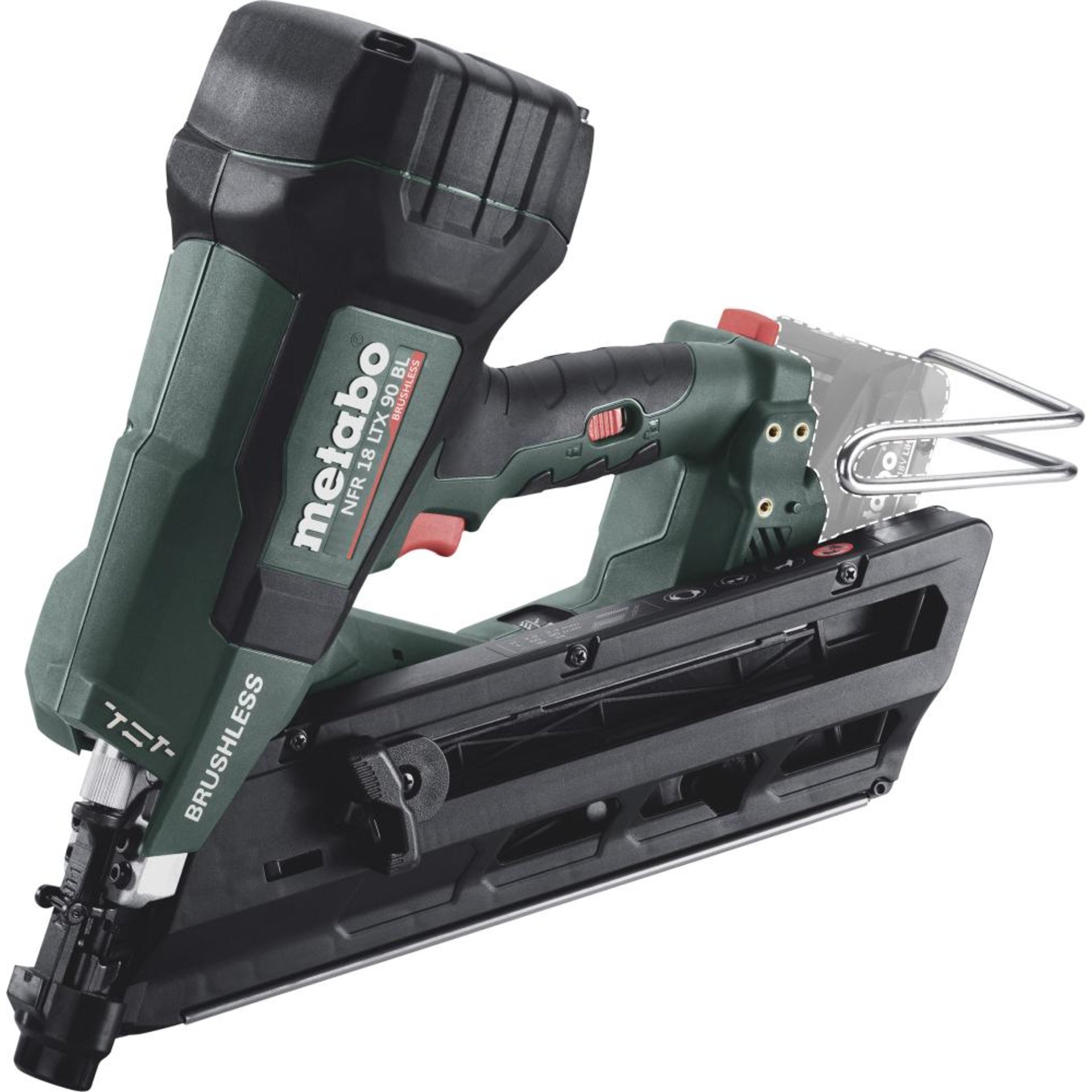 Akku-Nagler solo NFR 18 LTX 90 BL Metabo ohne Akku ohne Ladegerät metaBOX