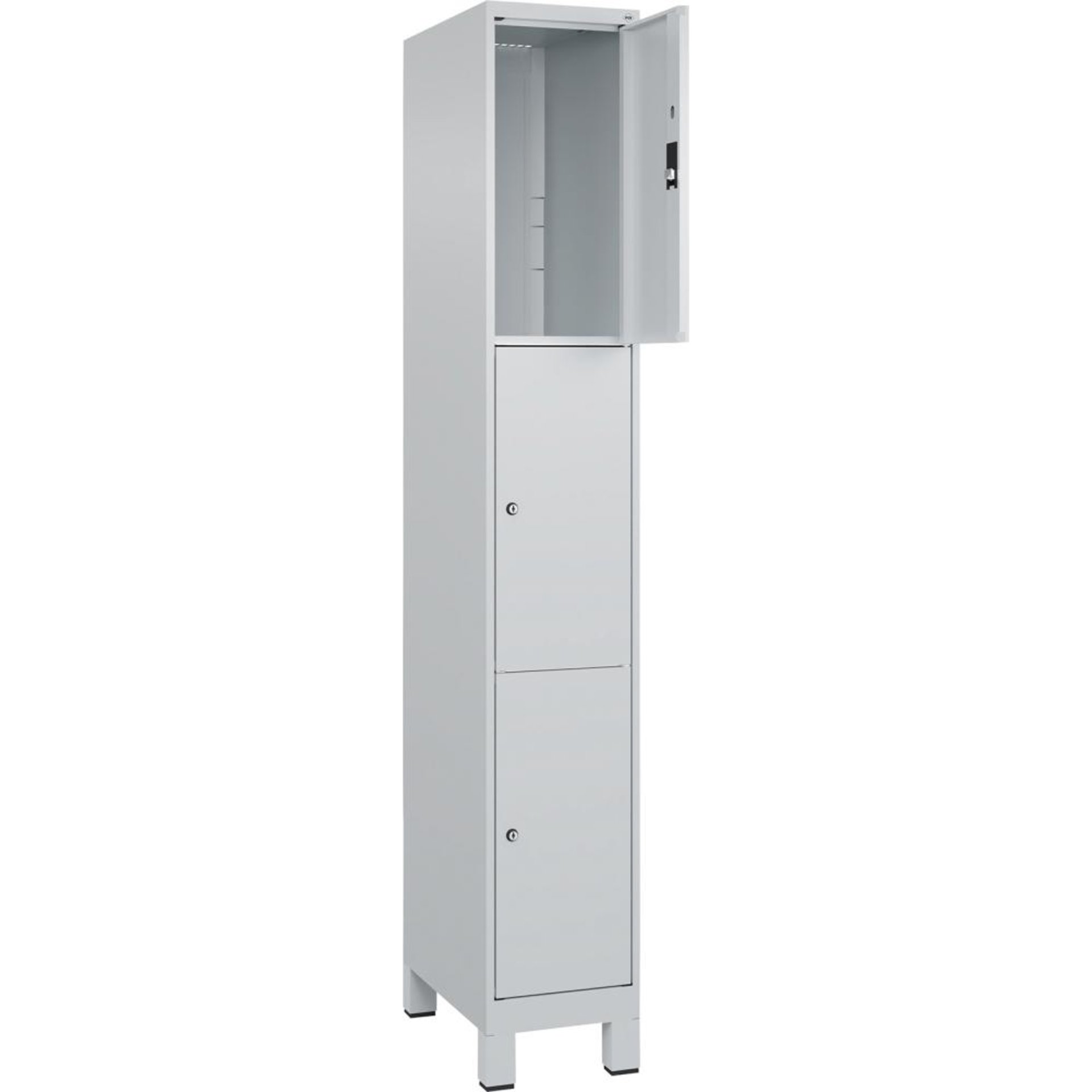 Fächerschrank Classic PLUS, 3 Türen übereinander, mit Füßen