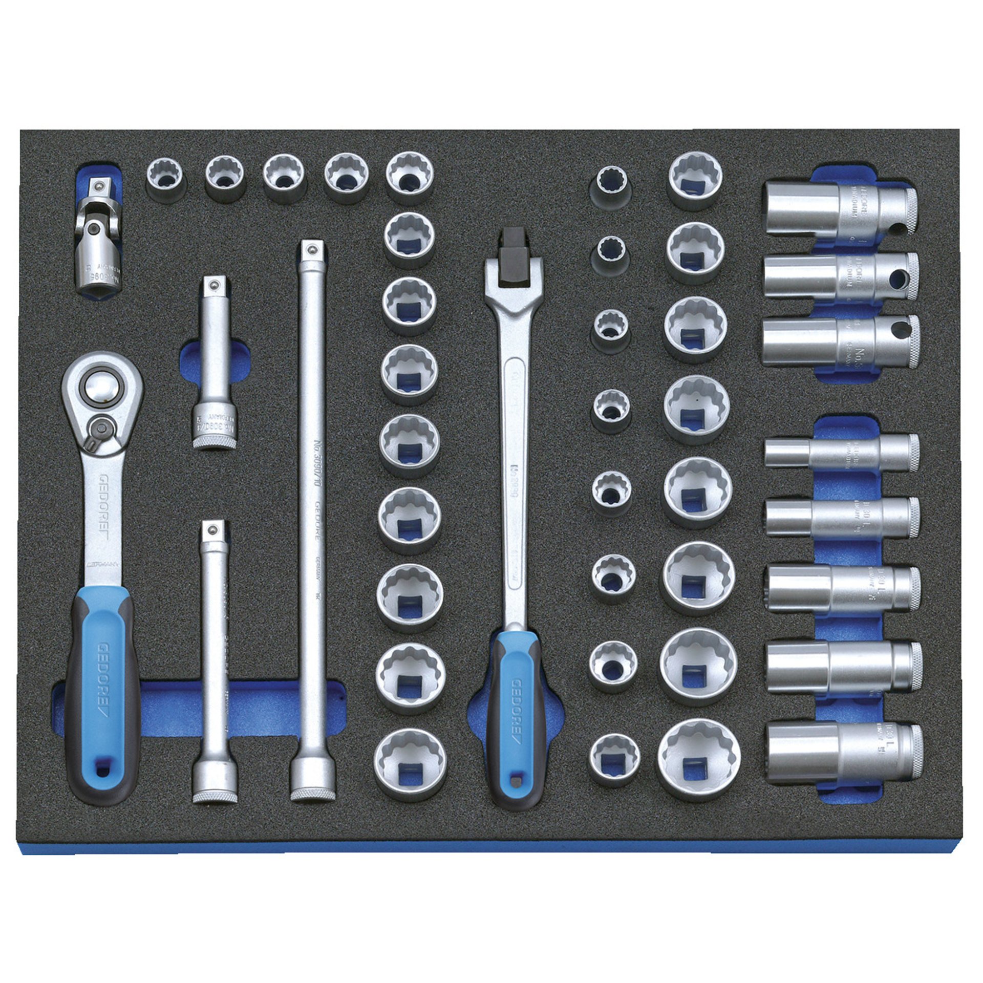 2005 CT2-D 30 Steckschlüssel-Sortiment 3/8" in Check-Tool-Modul, 43-teilig