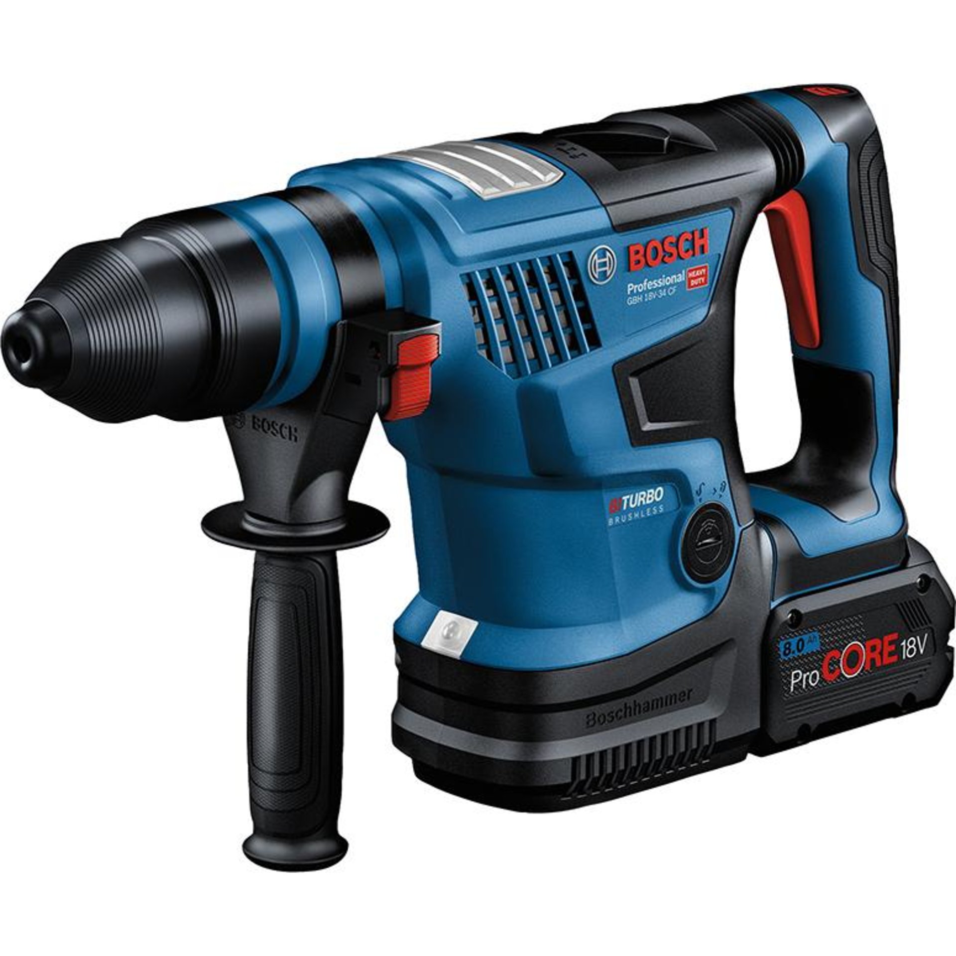 Akku Bohrhammer GBH 18V-34 CF Bosch 2x18,0V ProCore 8,0 Ah LadegerätGAL1880CV Koffer