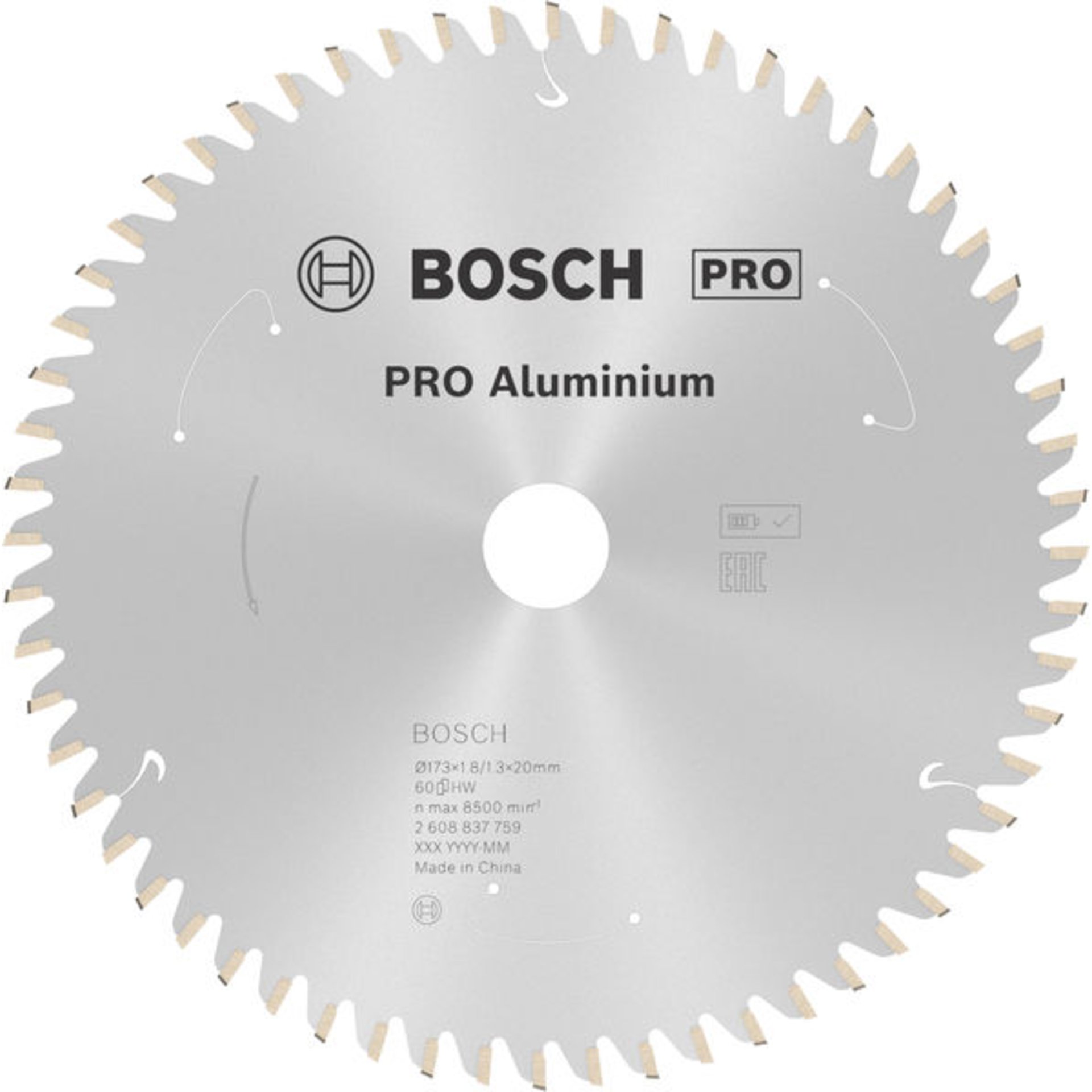 PRO Aluminium cordless Kreissägeblatt, 173 x 1,8 x 20 mm