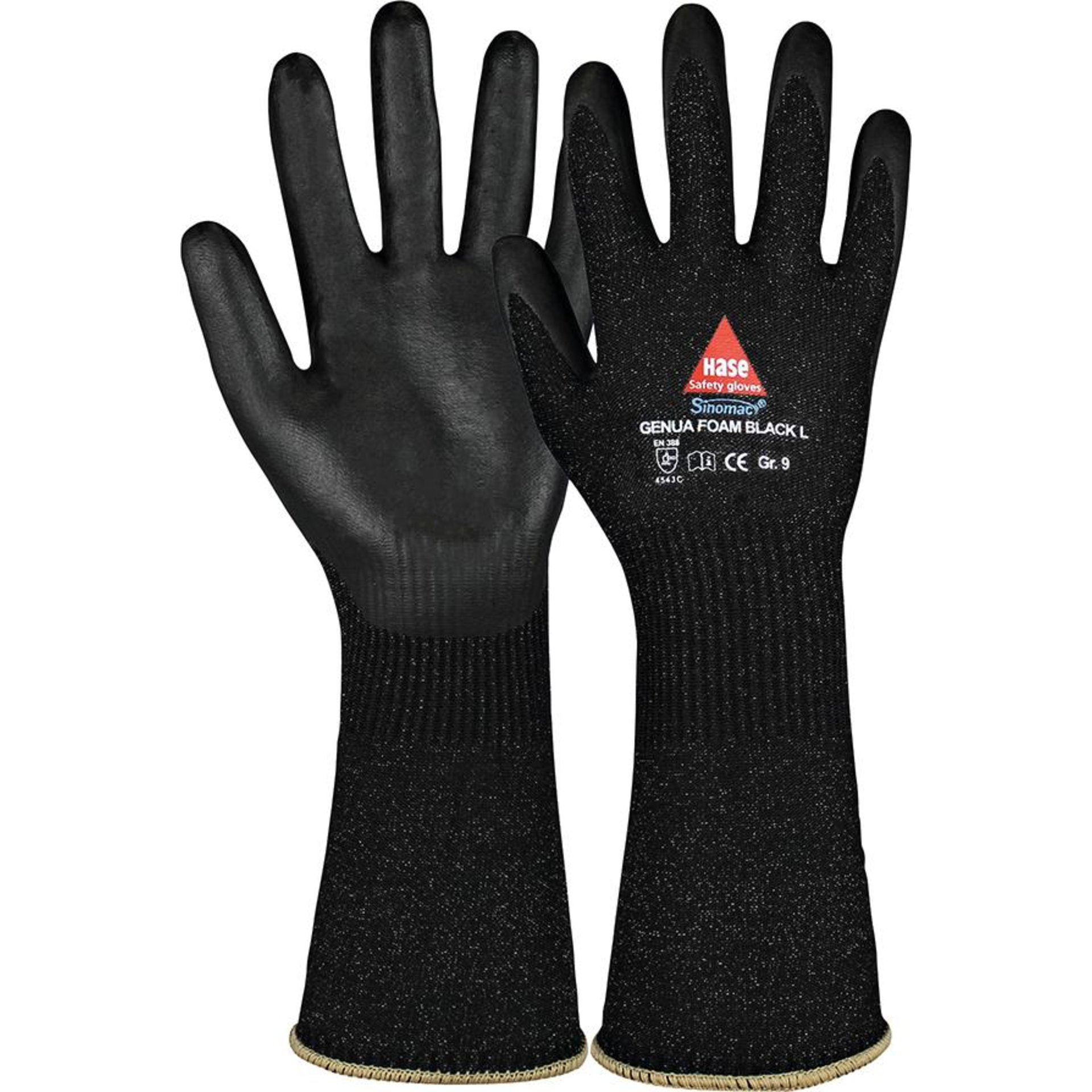 Schnittschutzhandschuh Genua Foam Black Long