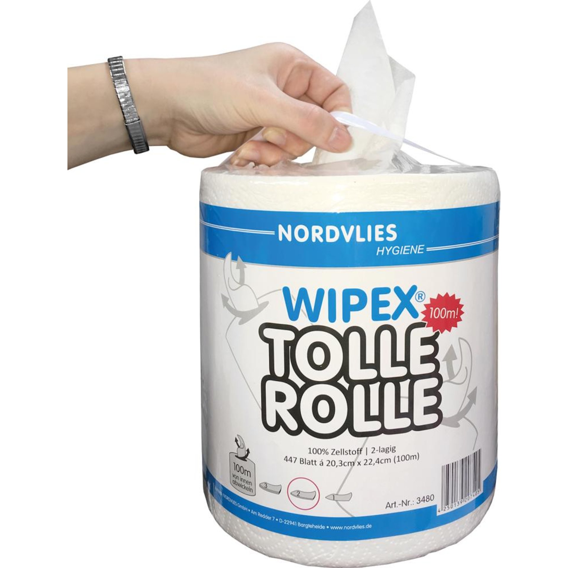 WIPEX TOLLE ROLLE 2-lagighochweiß 20,3 x 22,4 cm