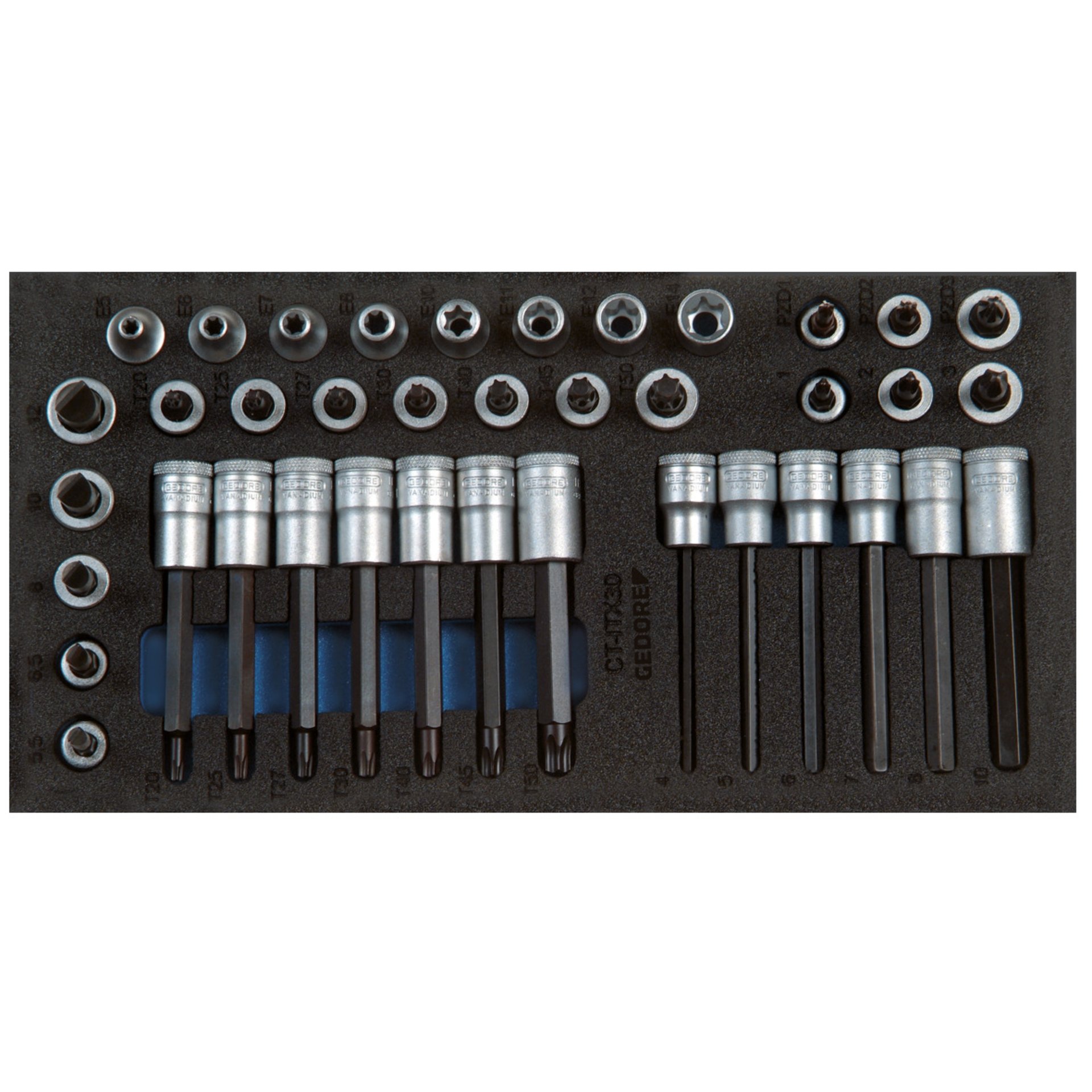 1500 CT1-ITX 30 Satz Schraubendrehereinsätze 3/8" in Check-Tool-Modul