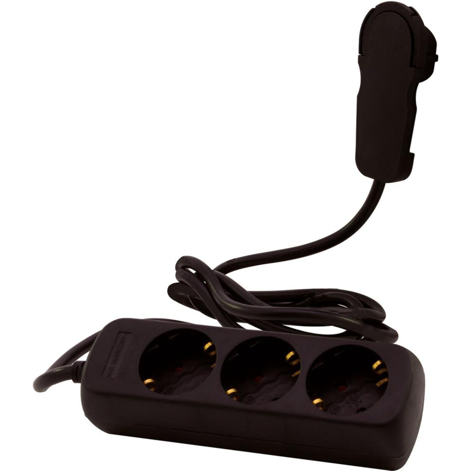 Steckdosenleiste 3-fach o. Schalter 2m schwarz Smart REV