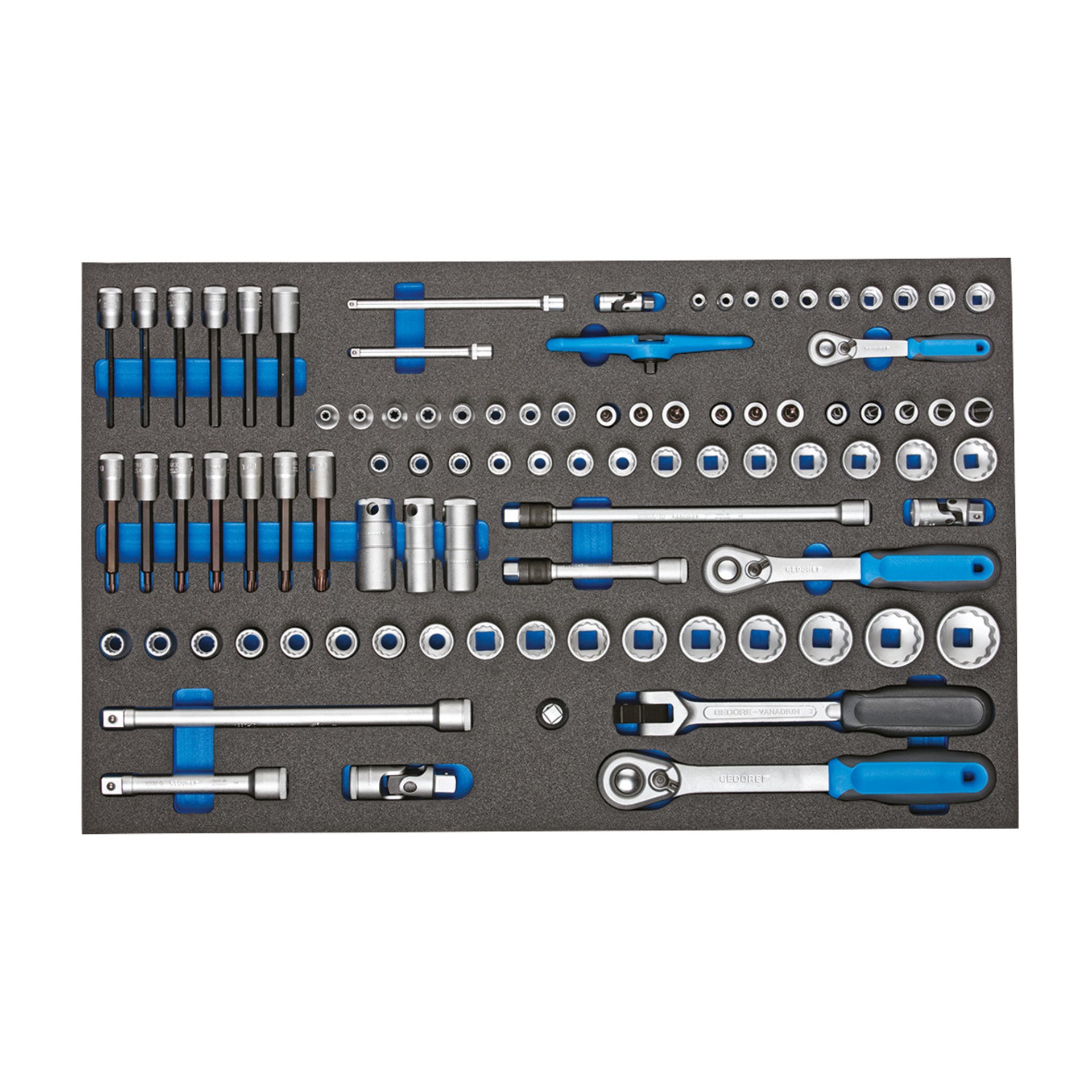 2005 CT4-U-20 Steckschlüssel-Satz 1/4"-3/8"-1/2" in Check-Tool-Modul, 91-teilig