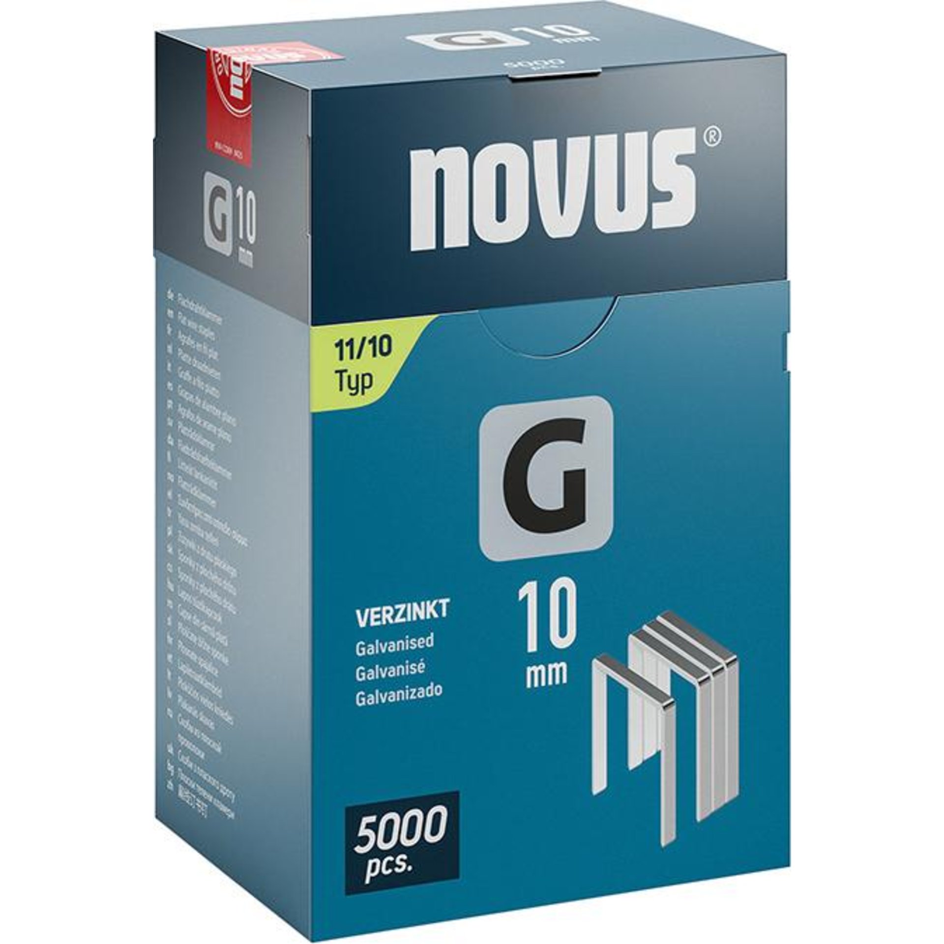 Flachdrahtklammer G Typ 11/12 mm Novus VE à 600 Stück
