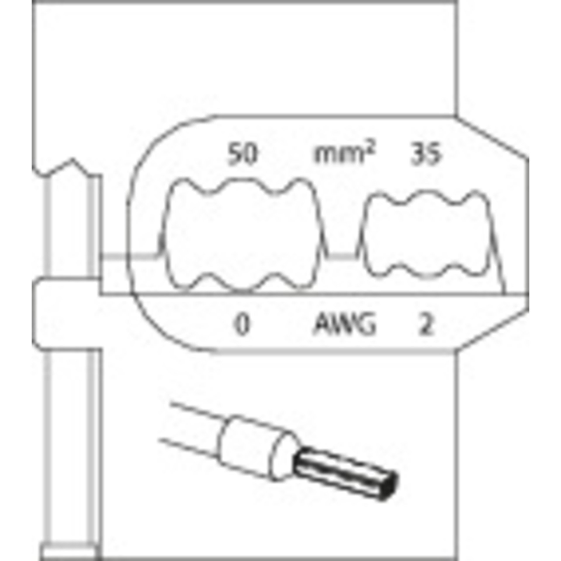 8140-08 Modul-Einsatz für Aderendhülsen 50/35mm