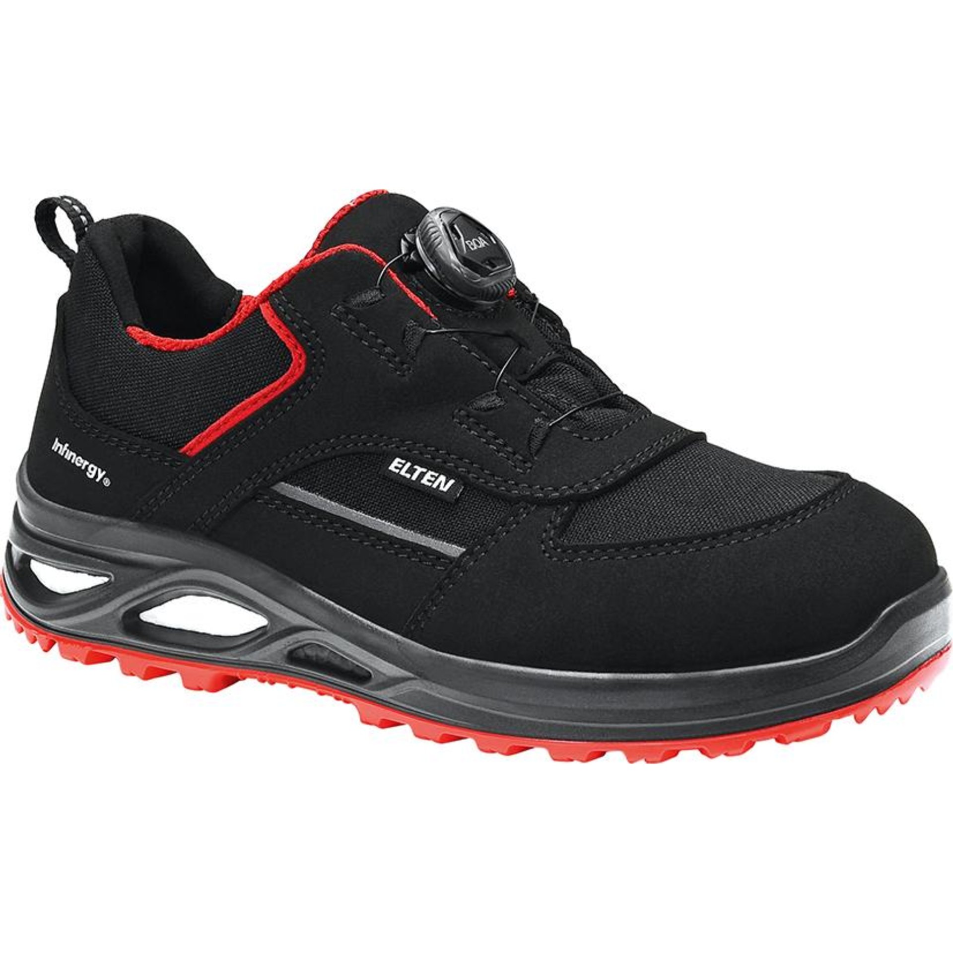 Damen-Sicherheitshalbschuh HANNAH XXTL BOA® black-red Low 742561, S3S ESD