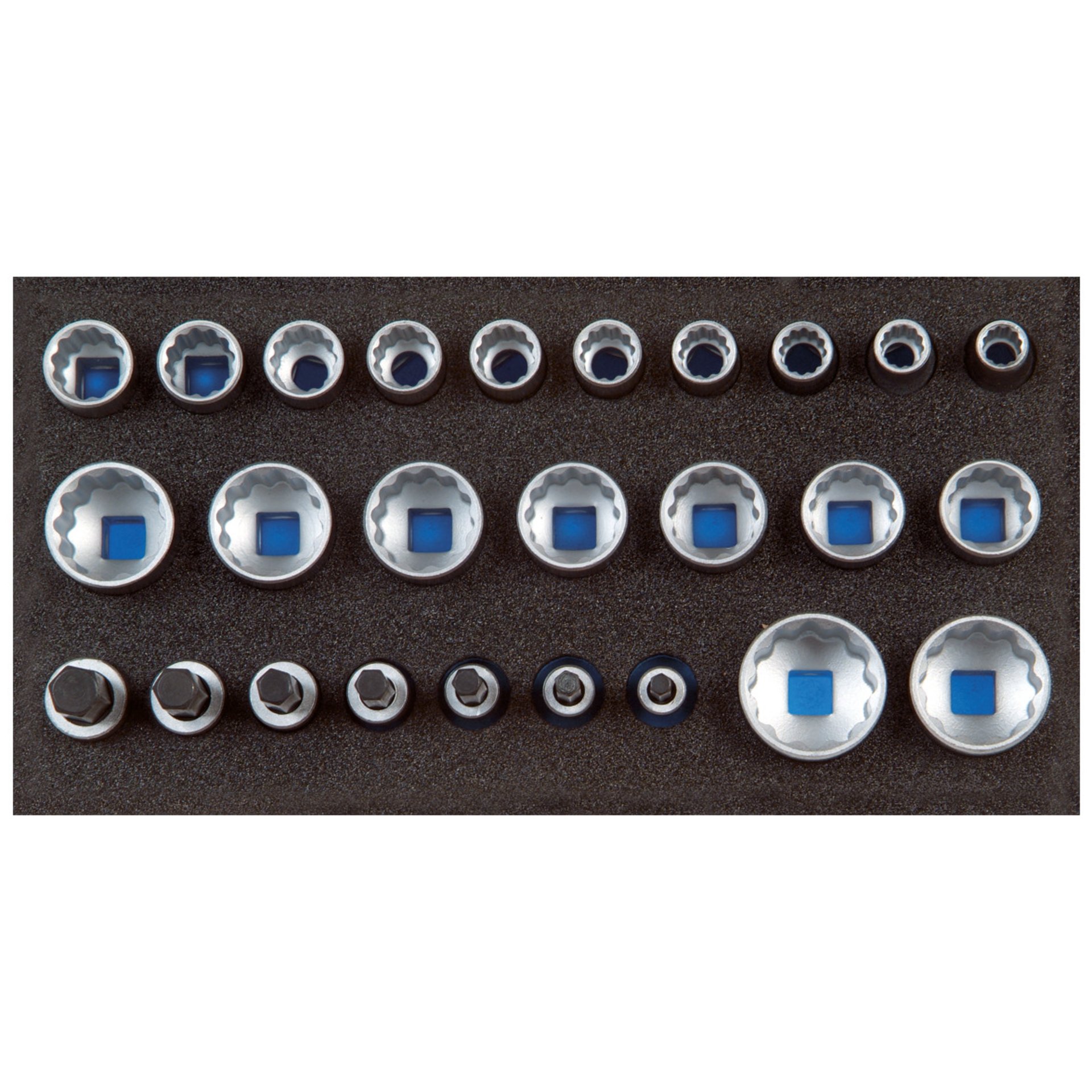1500 CT1-D 19 Satz Steckschlüsseleinsätze 1/2", UD-Profil, in Check-Tool-Modul