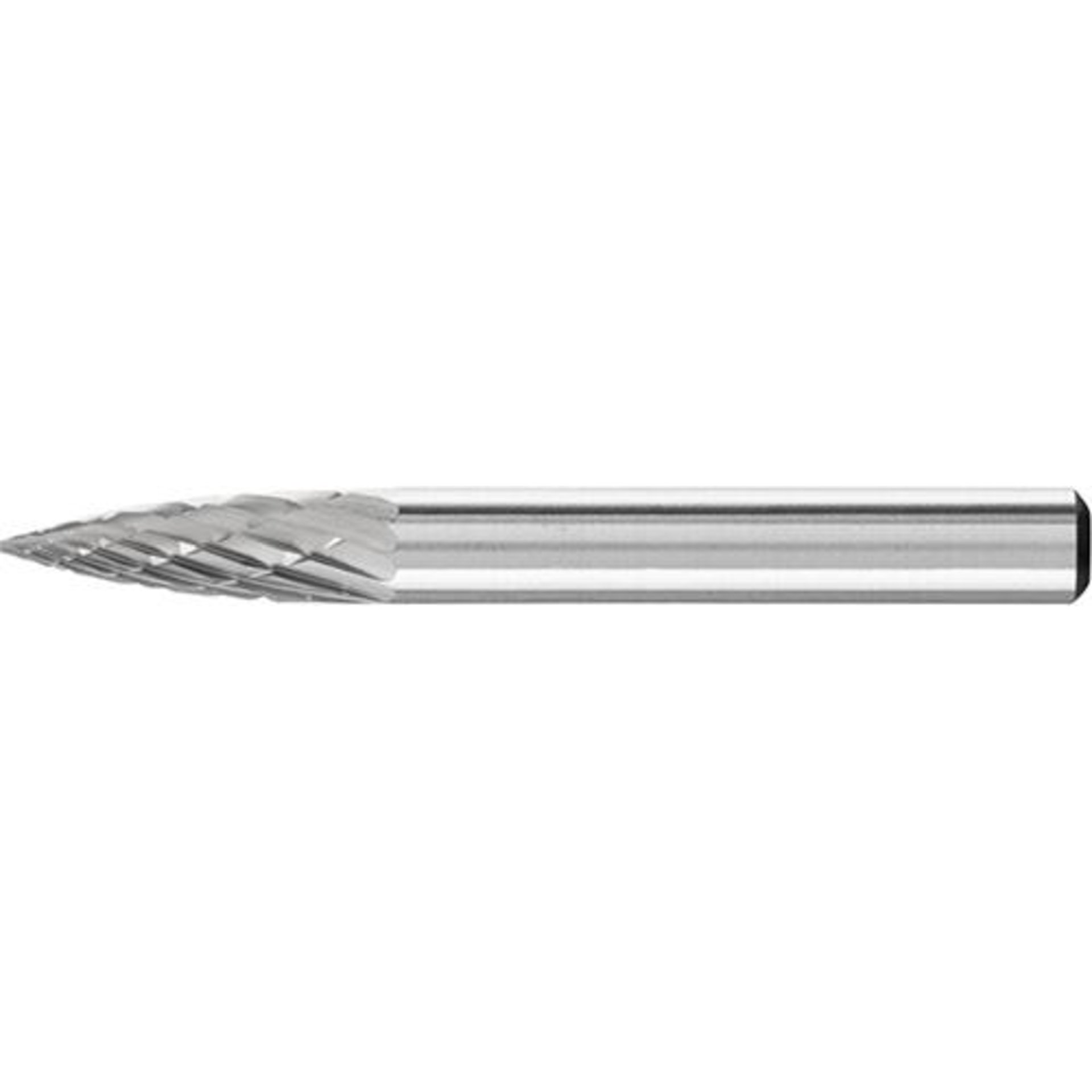 Hartmetallfrässtift (Rotorfräser) DIN 8033 – Schaft-Ø 6 mm, Spitzbogenform SPG, Zahnung 3 PLUS