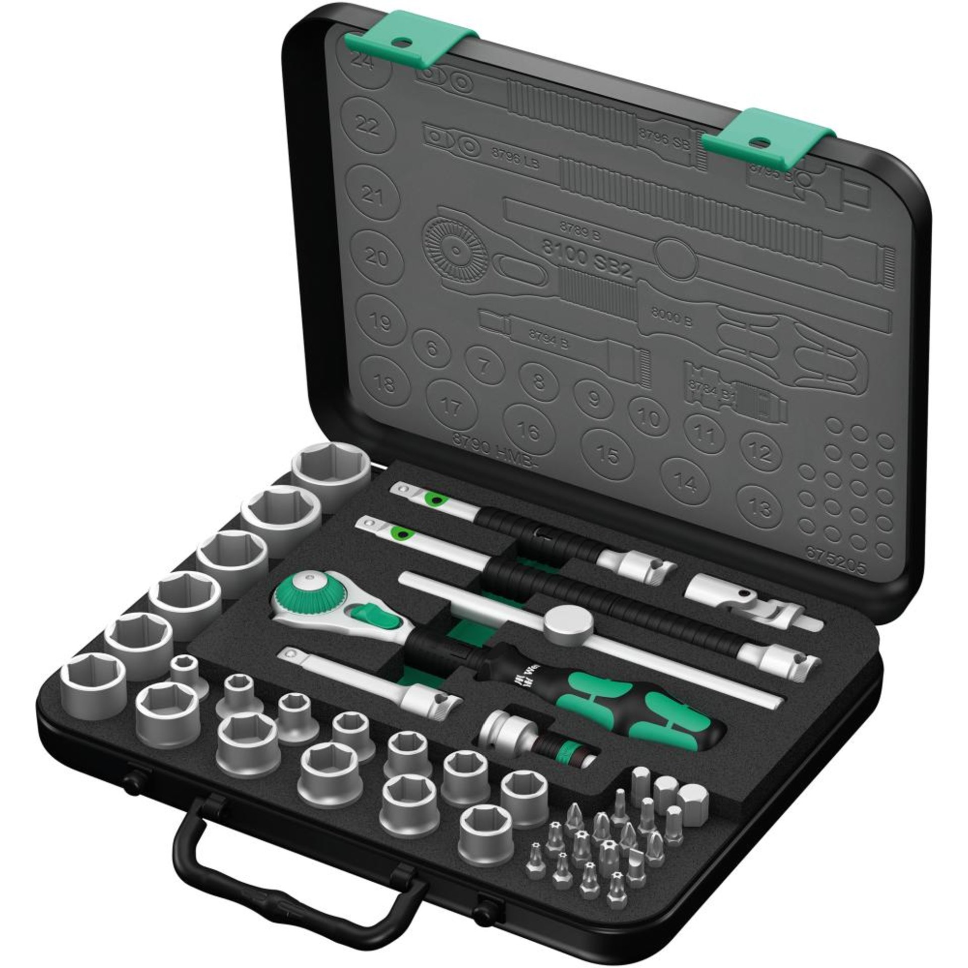 Steckschlüssel-Garnitur 3/8" ZYKLOP speed 43-teilig Wera