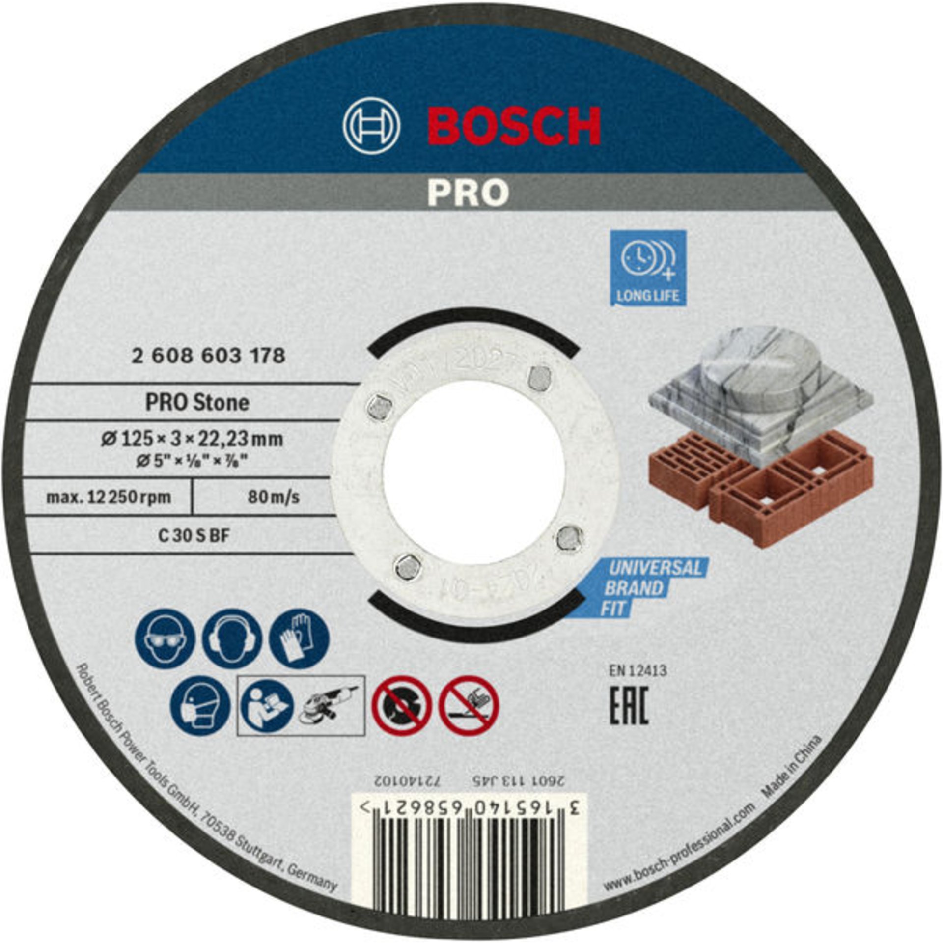 PRO Stone Trennscheibe, 125 x 3 x 22,23 mm